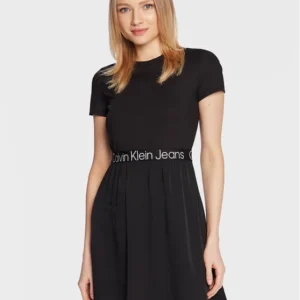 Calvin Klein Mini All Day Φόρεμα Κοντομάνικο Μαύρο