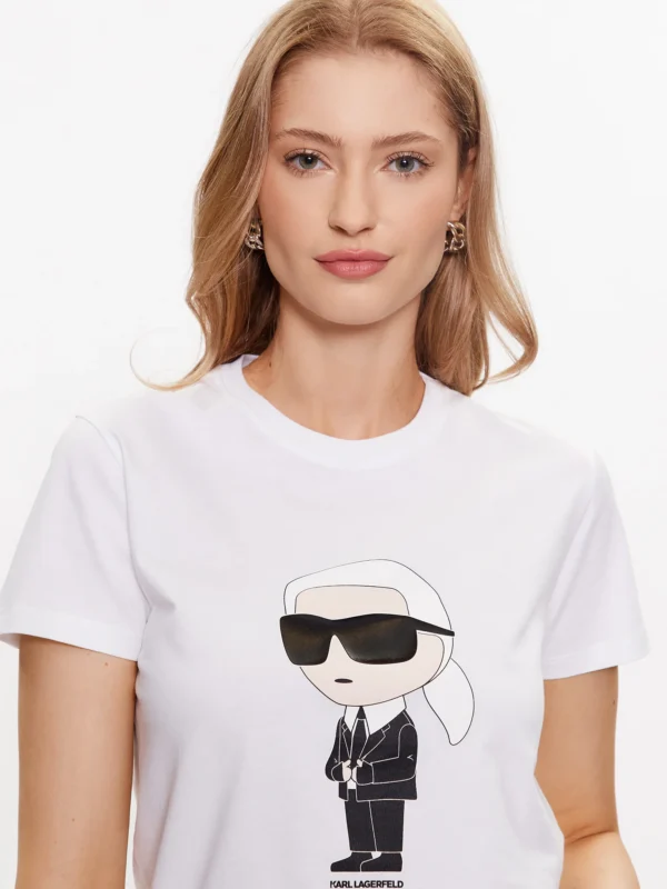 Karl Lagerfeld Γυναικείο T-shirt Λευκό - Image 2