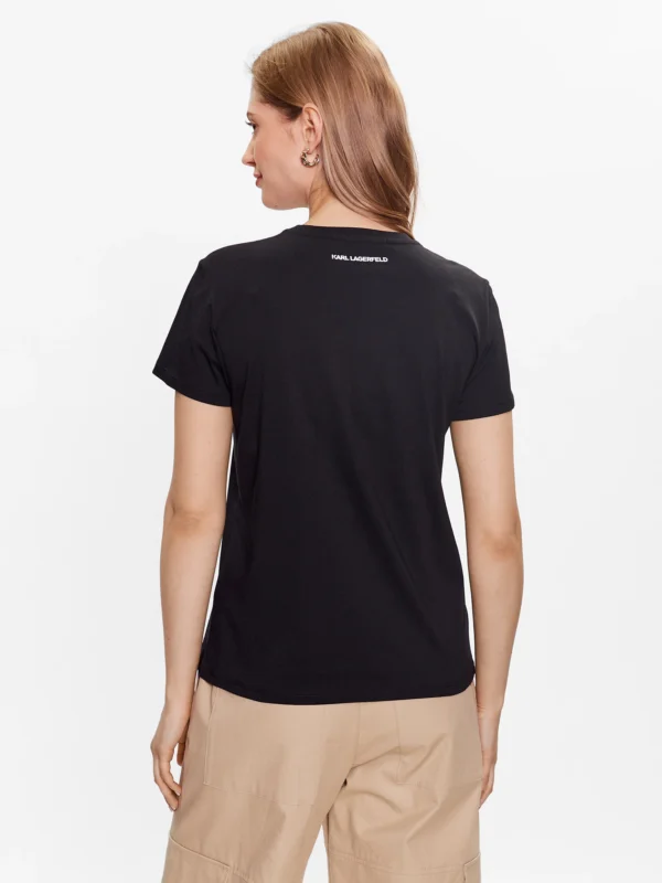 Karl Lagerfeld Γυναικείο T-shirt Μαυρο - Image 4