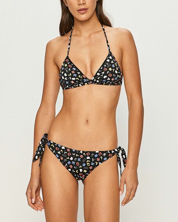 Karl Lagerfeld Bikini Slip με Κορδονάκια Μαύρο - Image 3