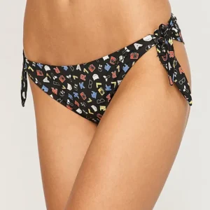 Karl Lagerfeld Bikini Slip με Κορδονάκια Μαύρο