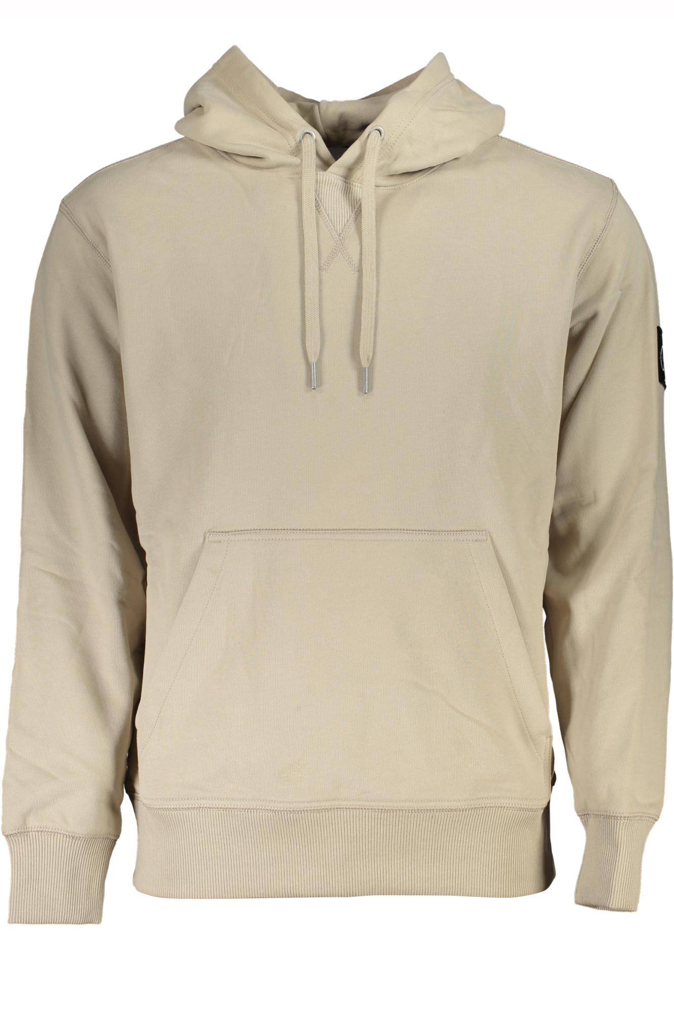 CALVIN KLEIN MEN'S BEIGE ZIPLESS SWEATSHIRT