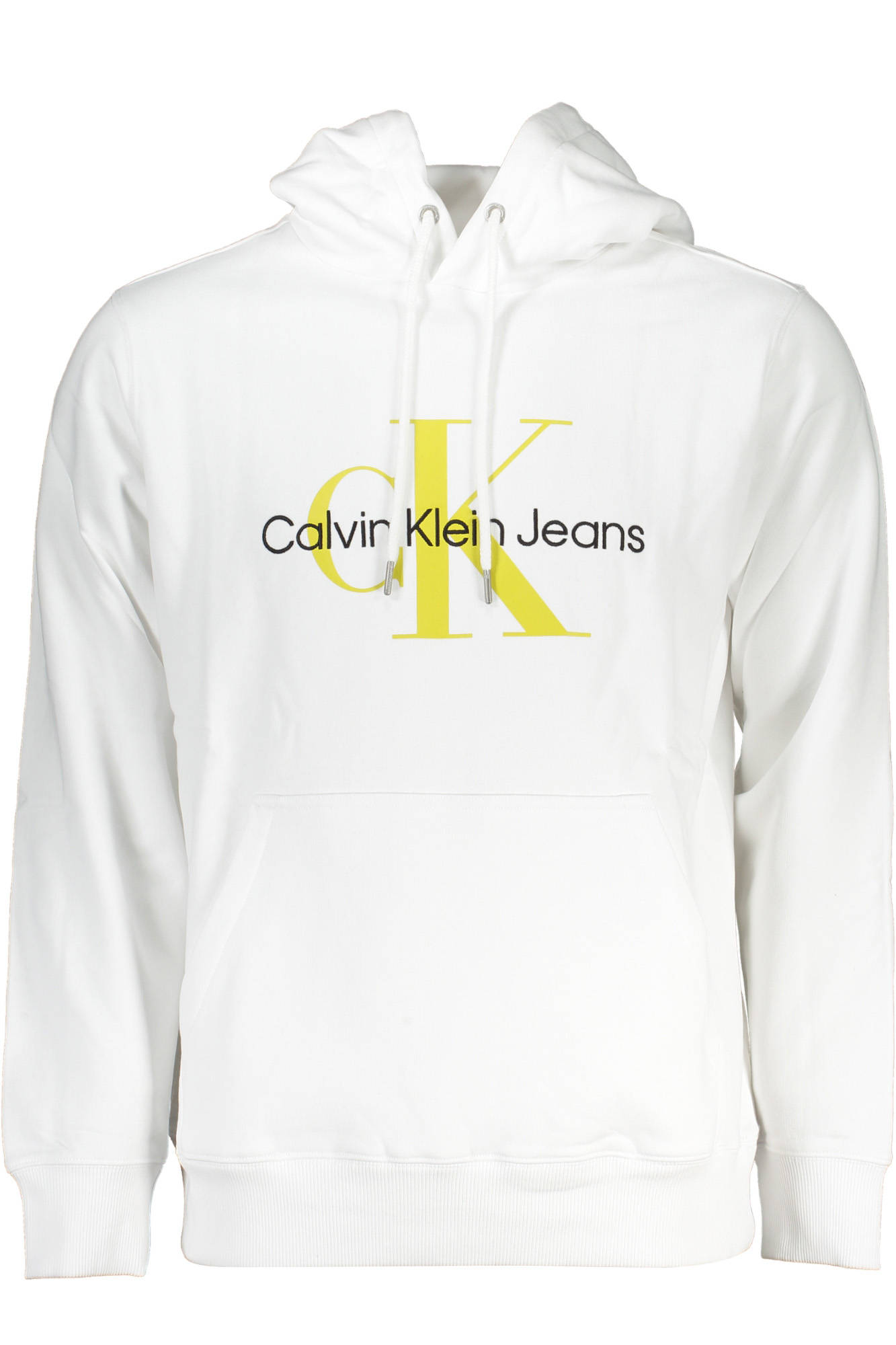 CALVIN KLEIN WHITE MEN'S SWEATSHIRT WITHOUT ZIP