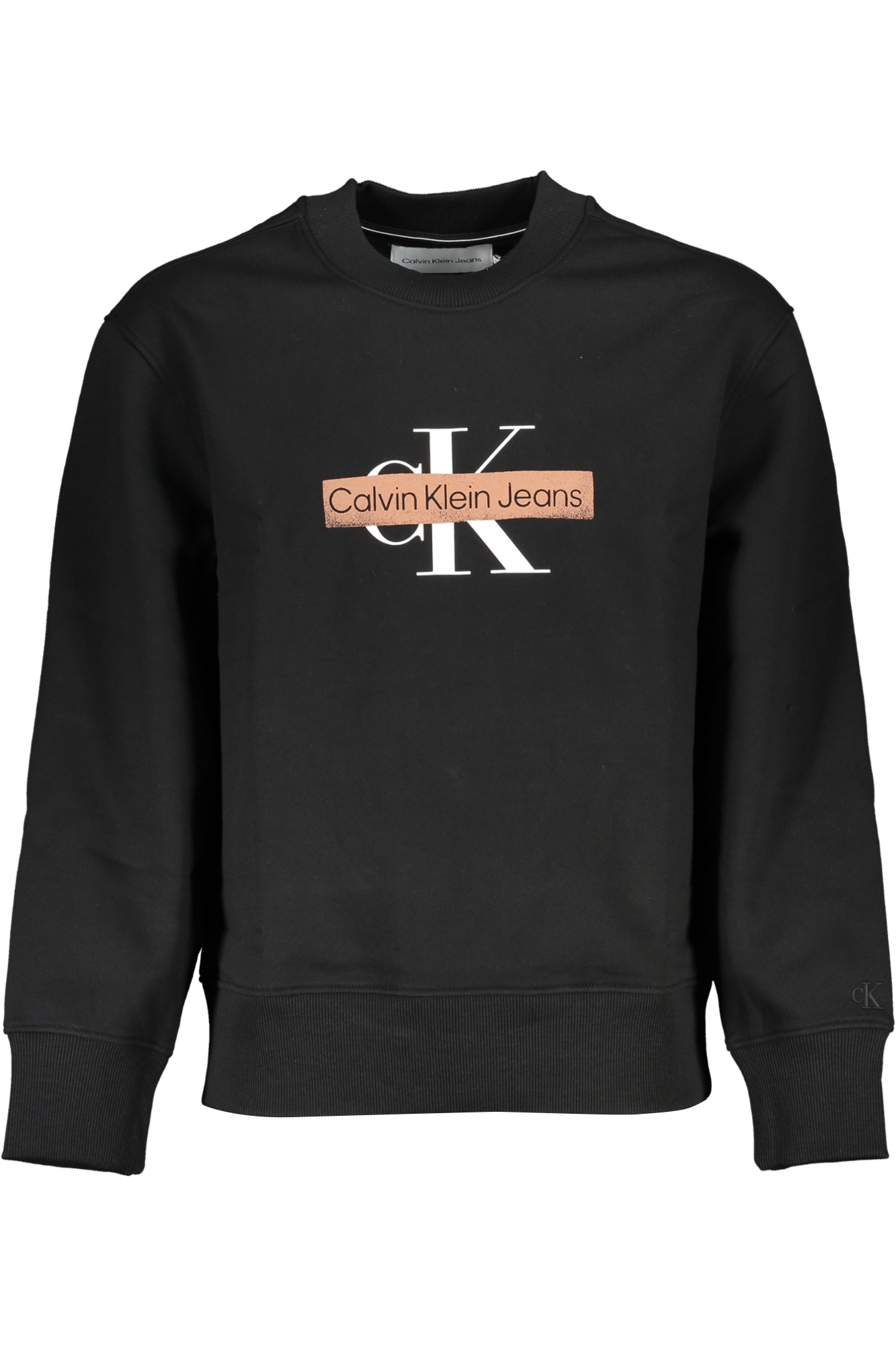 CALVIN KLEIN MEN'S BLACK ZIPLESS SWEATSHIRT