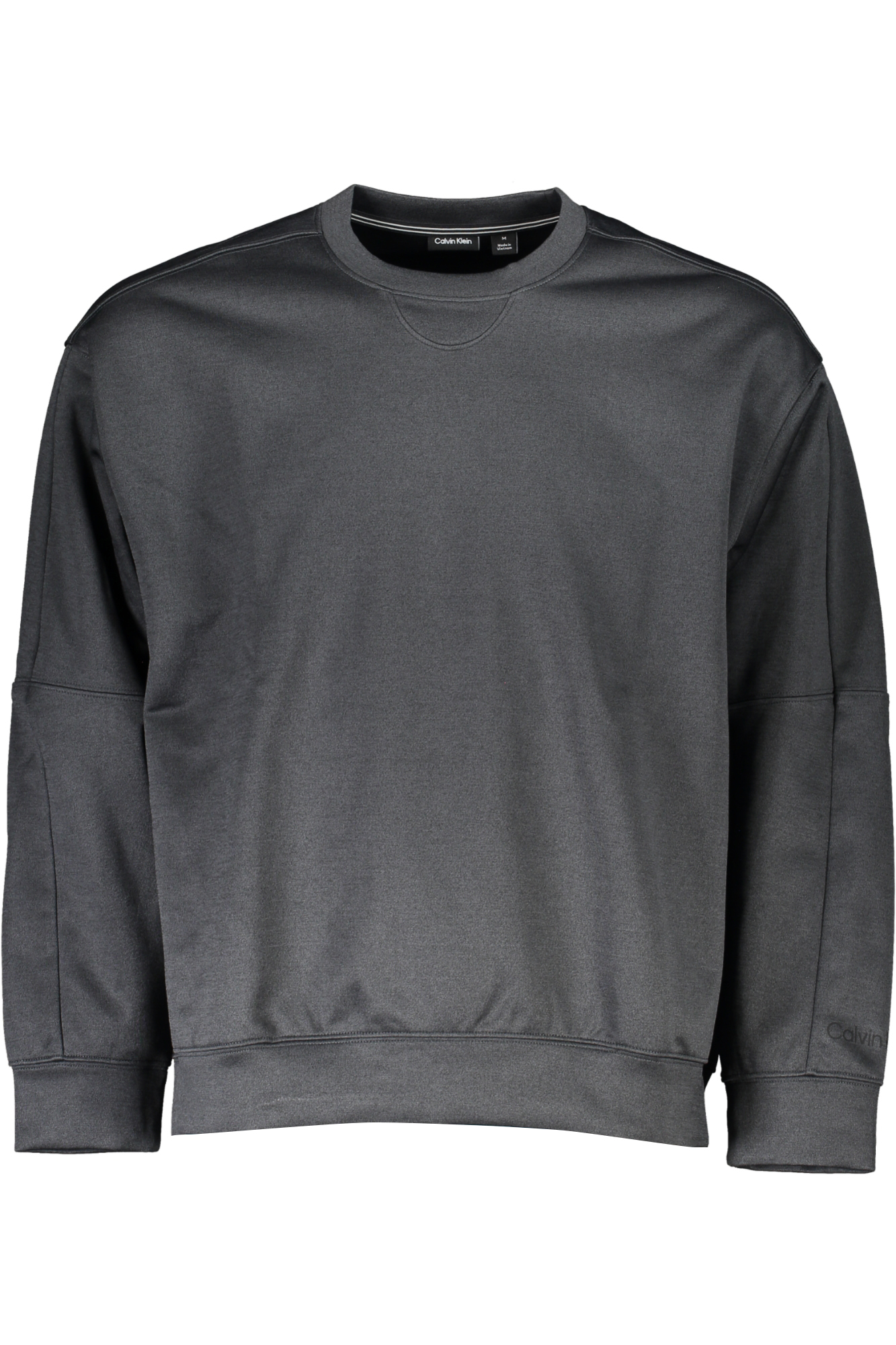 CALVIN KLEIN MEN'S BLACK ZIPLESS SWEATSHIRT