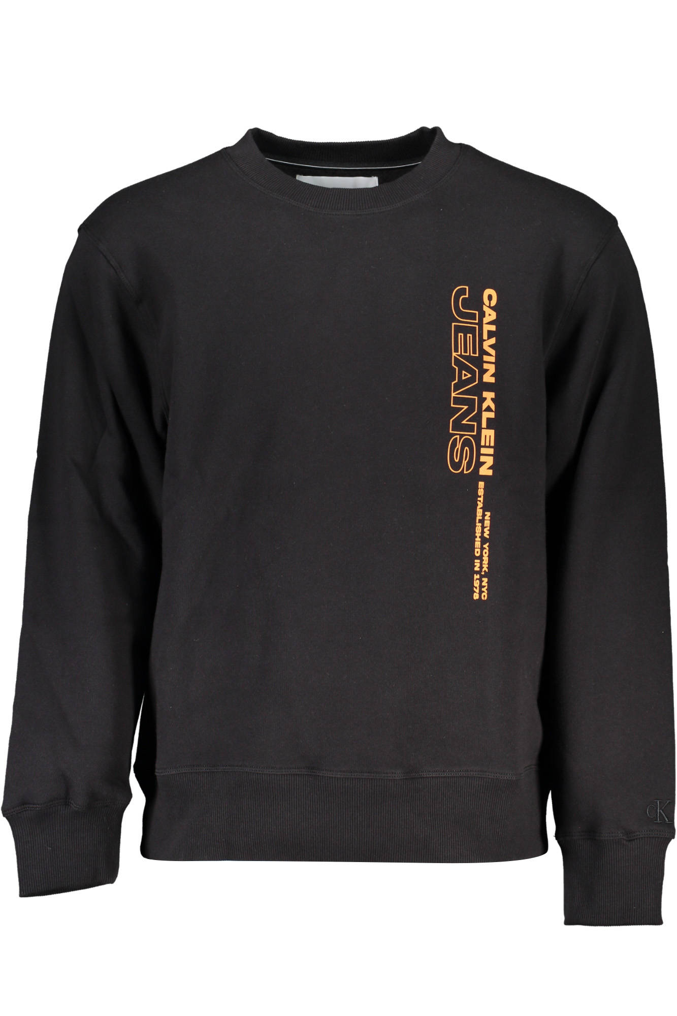 CALVIN KLEIN MEN'S BLACK ZIPLESS SWEATSHIRT