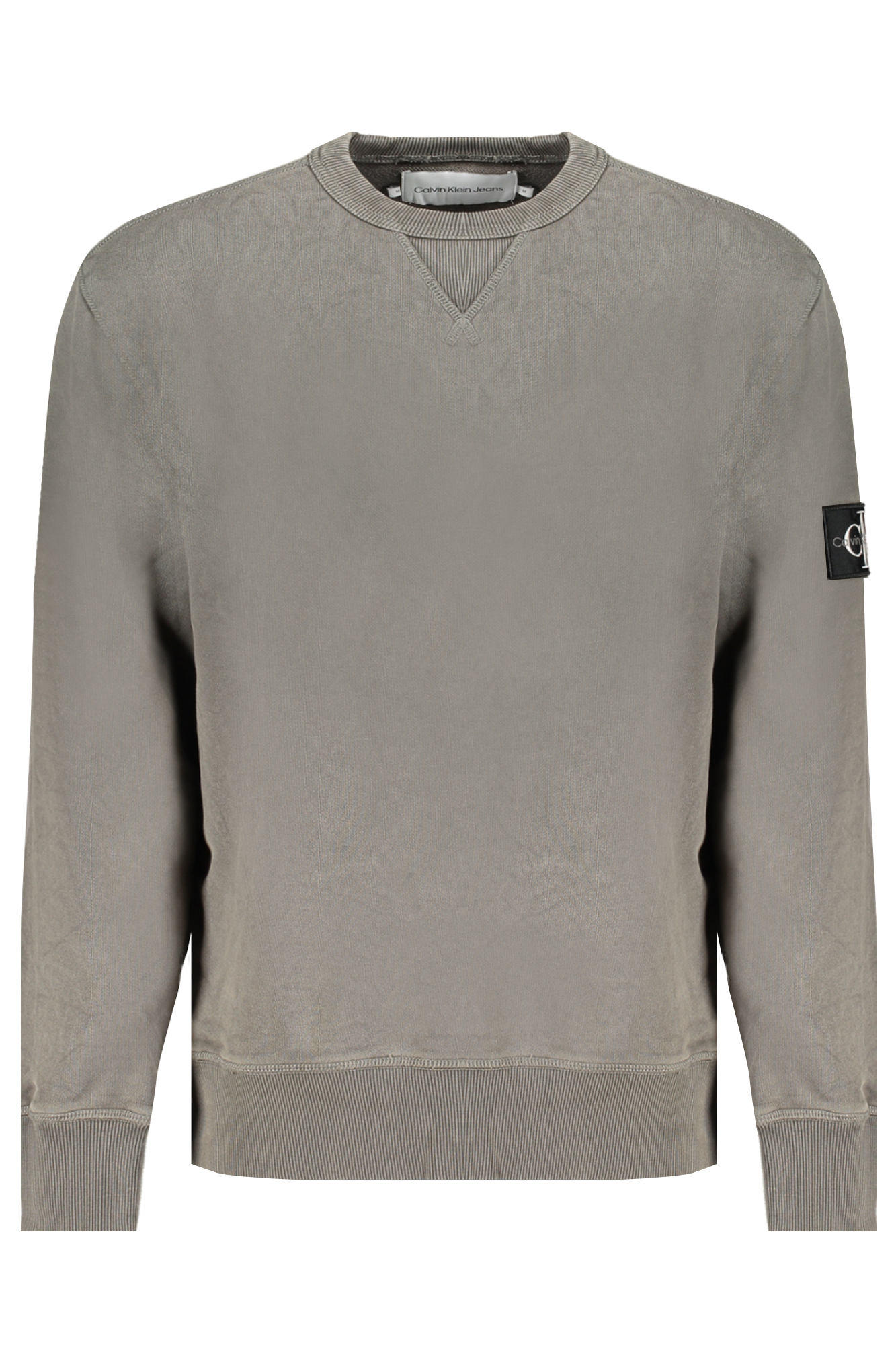 CALVIN KLEIN MEN'S GREEN ZIPLESS SWEATSHIRT