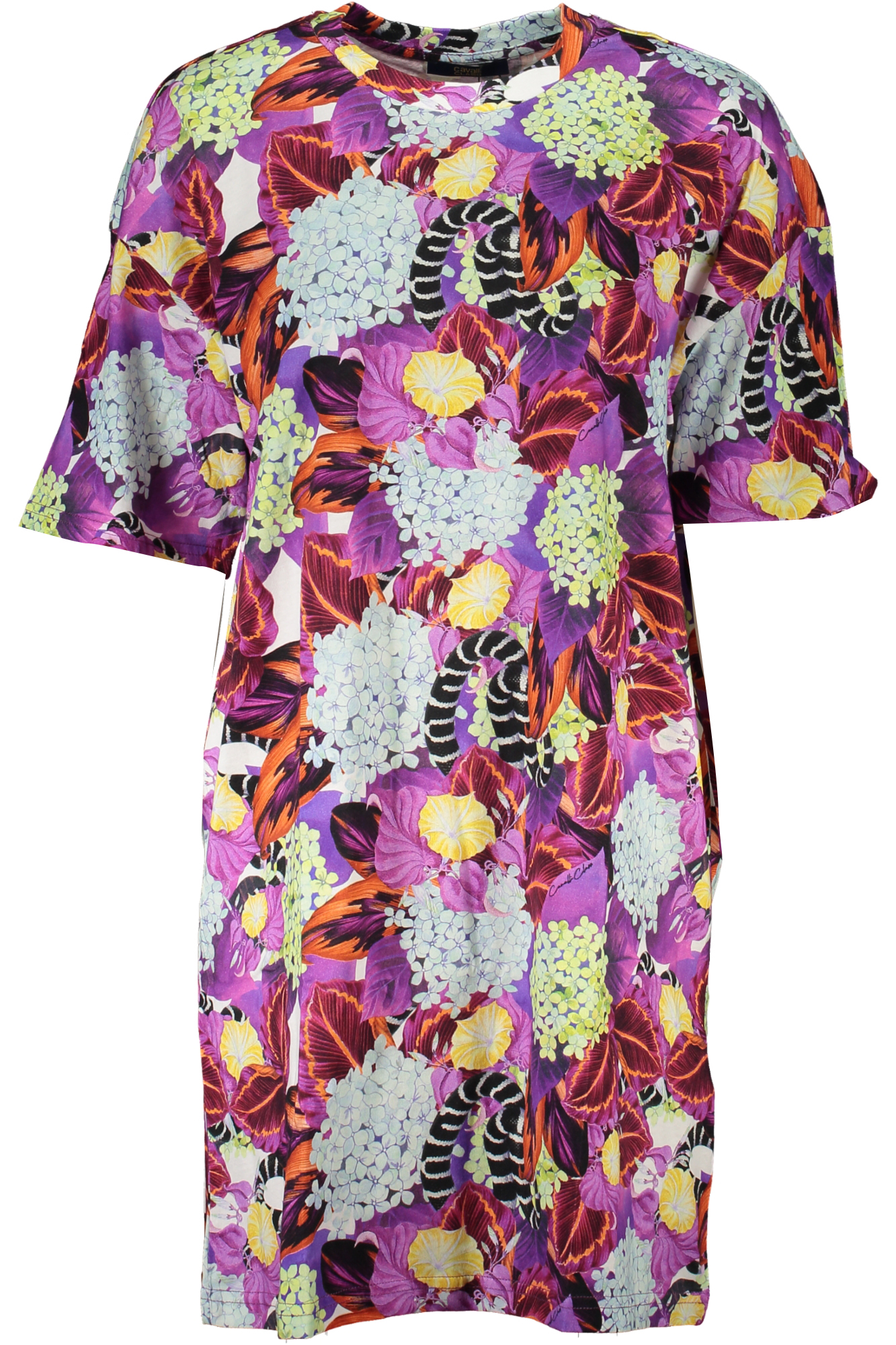 CAVALLI CLASS WOMEN'S SHORT DRESS PURPLE