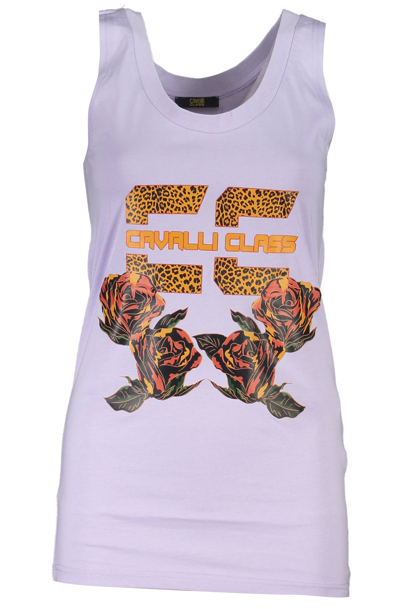 CAVALLI CLASS PURPLE WOMEN'S TANK TOP