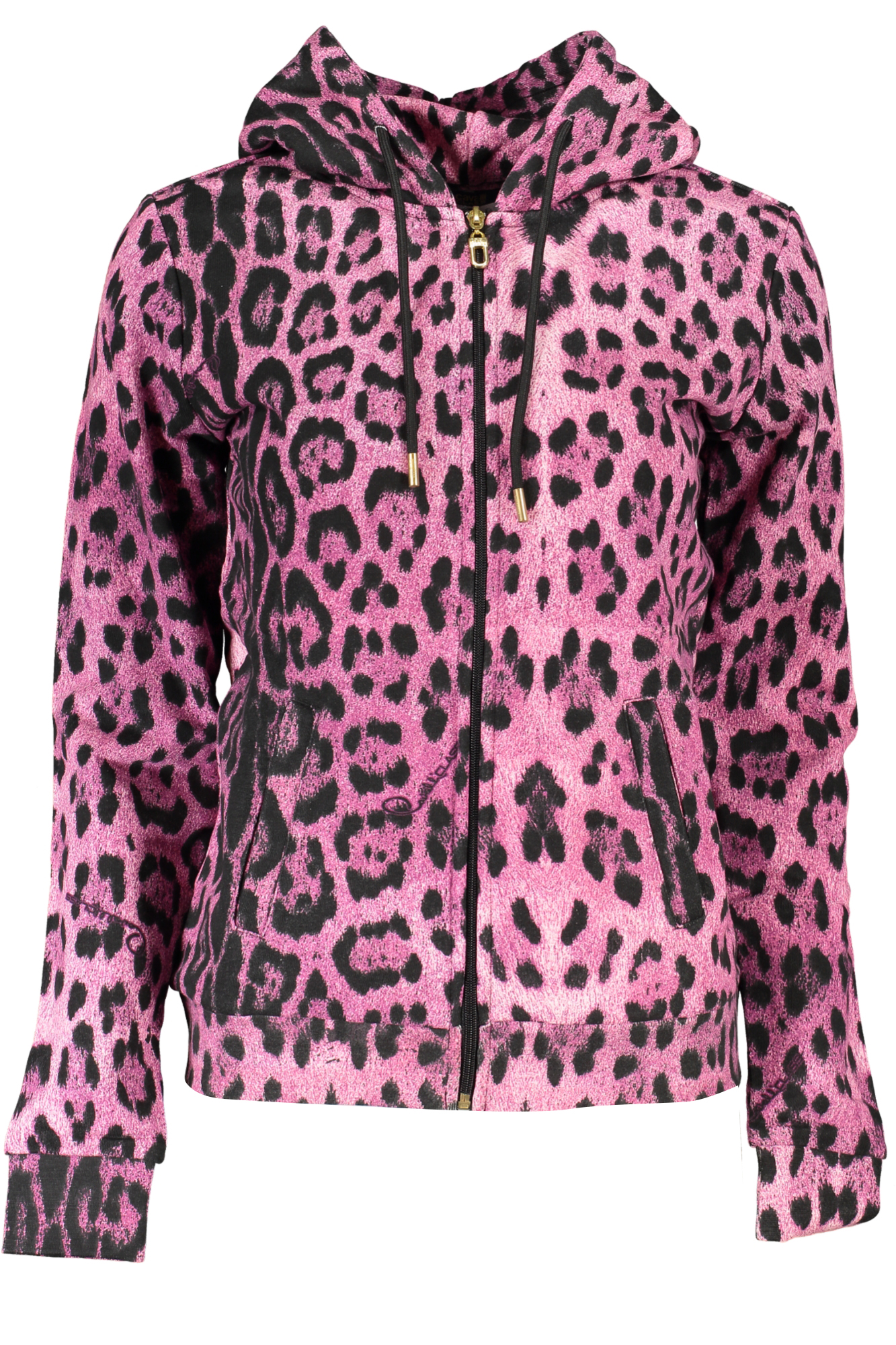 CAVALLI CLASS WOMEN'S PINK ZIP SWEATSHIRT