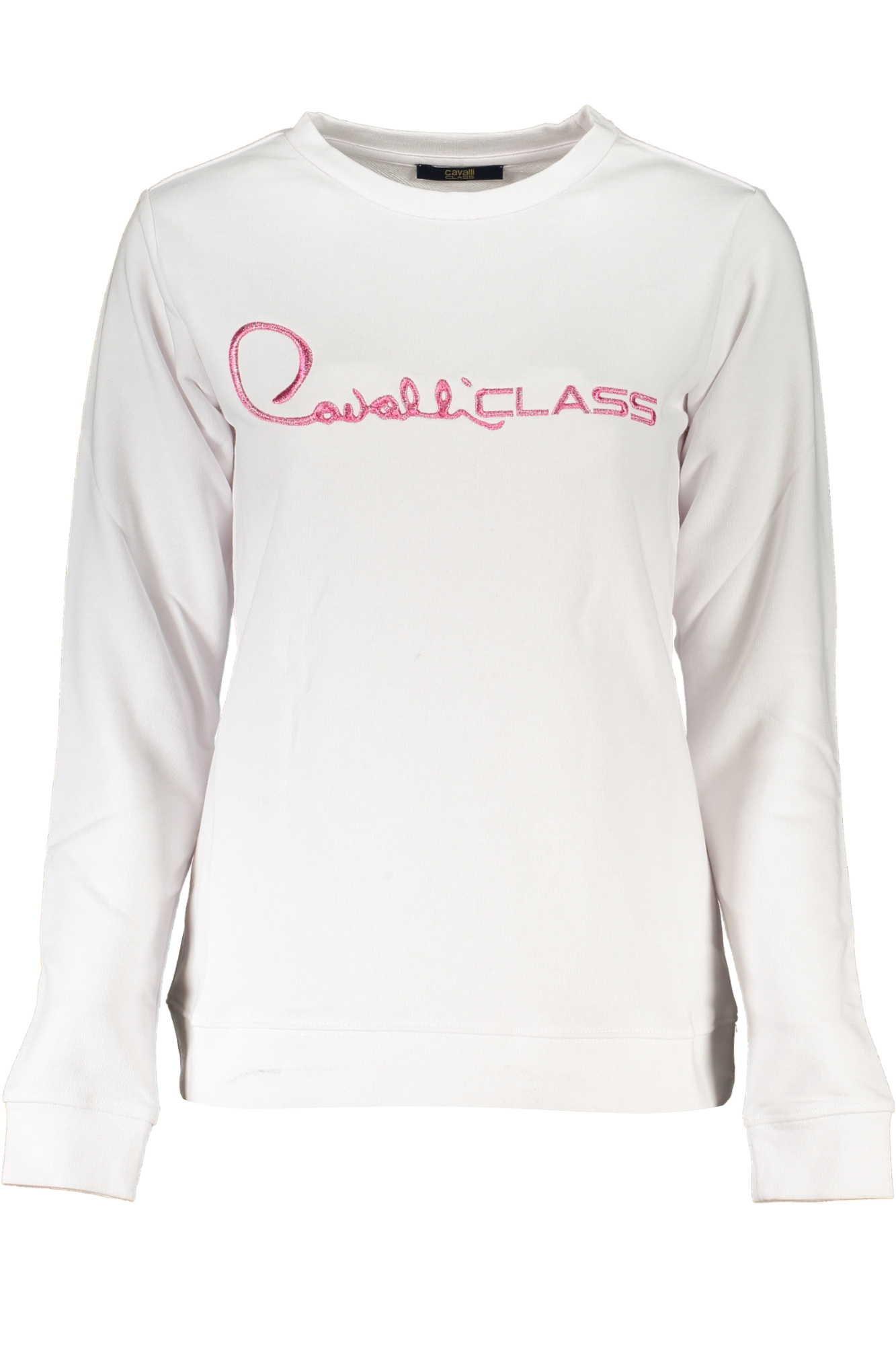 CAVALLI CLASS WOMEN'S WHITE SWEATSHIRT WITHOUT ZIP