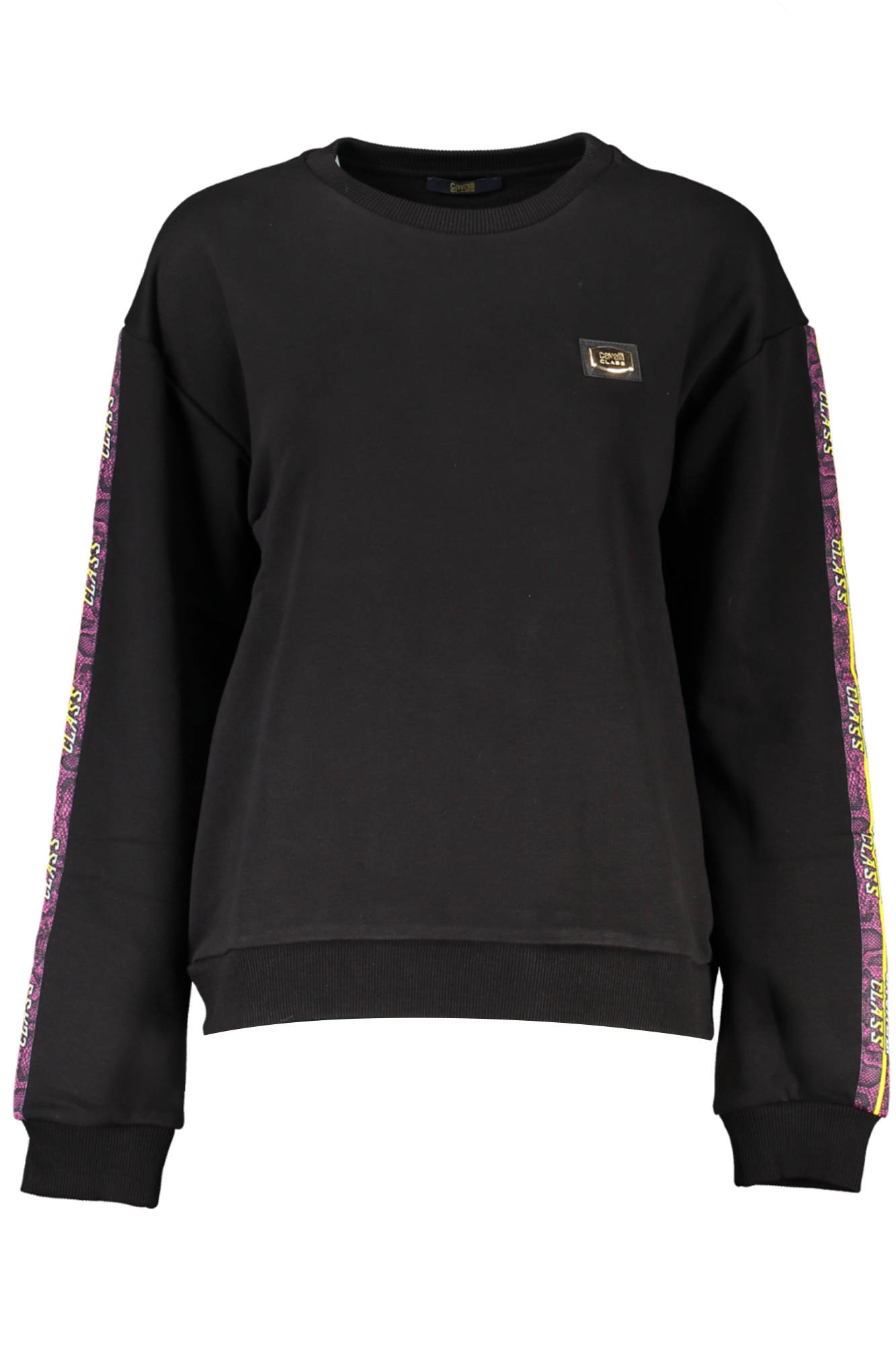 CAVALLI CLASS BLACK SWEATSHIRT WITHOUT ZIP