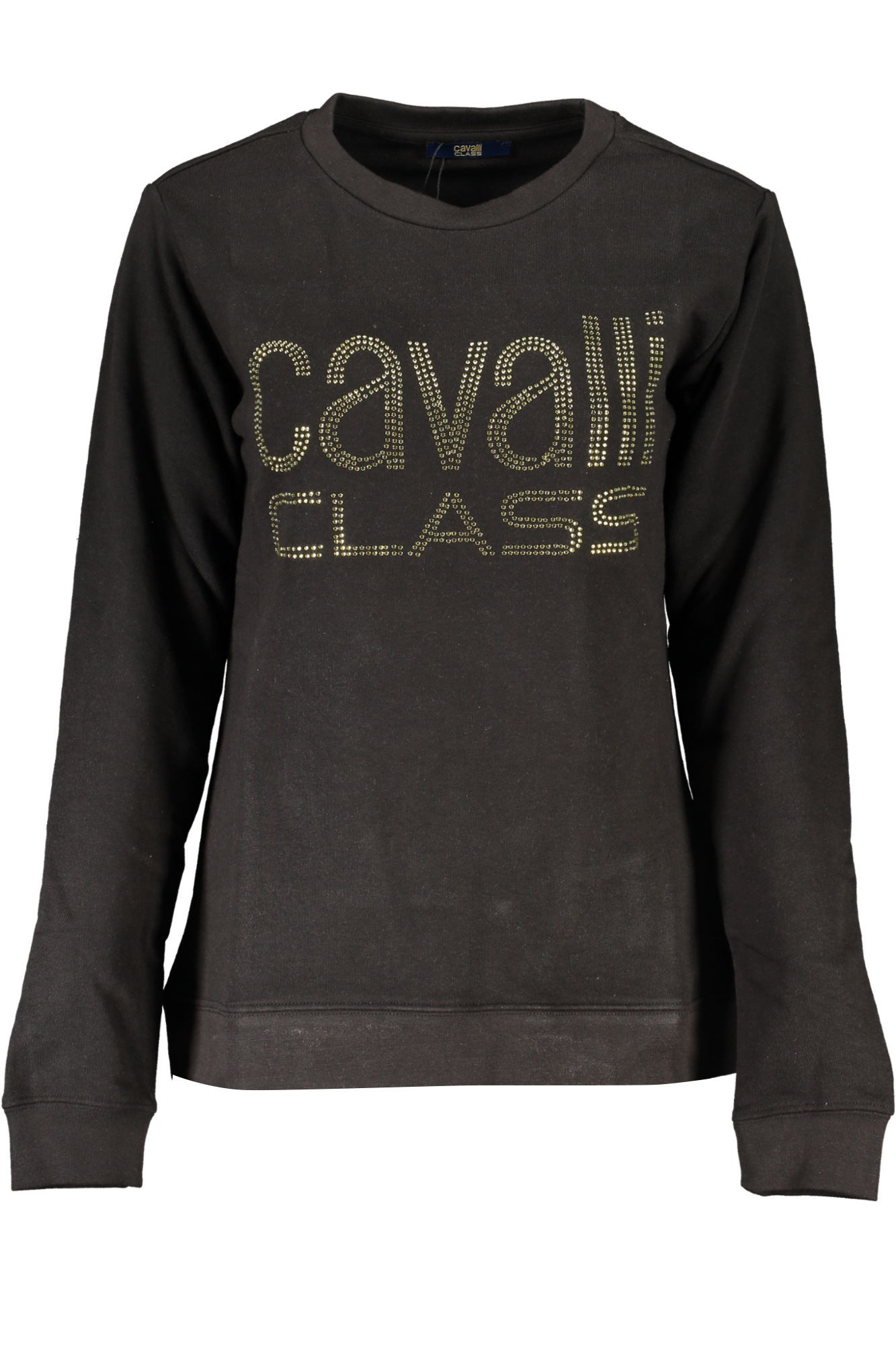 CAVALLI CLASS WOMEN'S ZIPLESS SWEATSHIRT BLACK CAVALLI CLASS