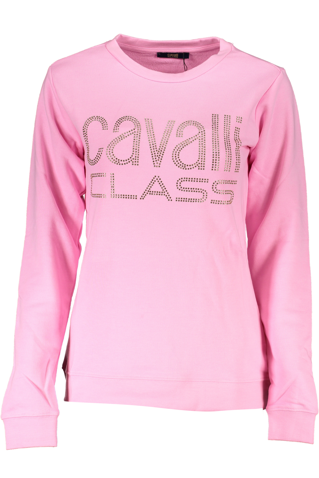 CAVALLI CLASS WOMEN'S PINK SWEATSHIRT WITHOUT ZIP