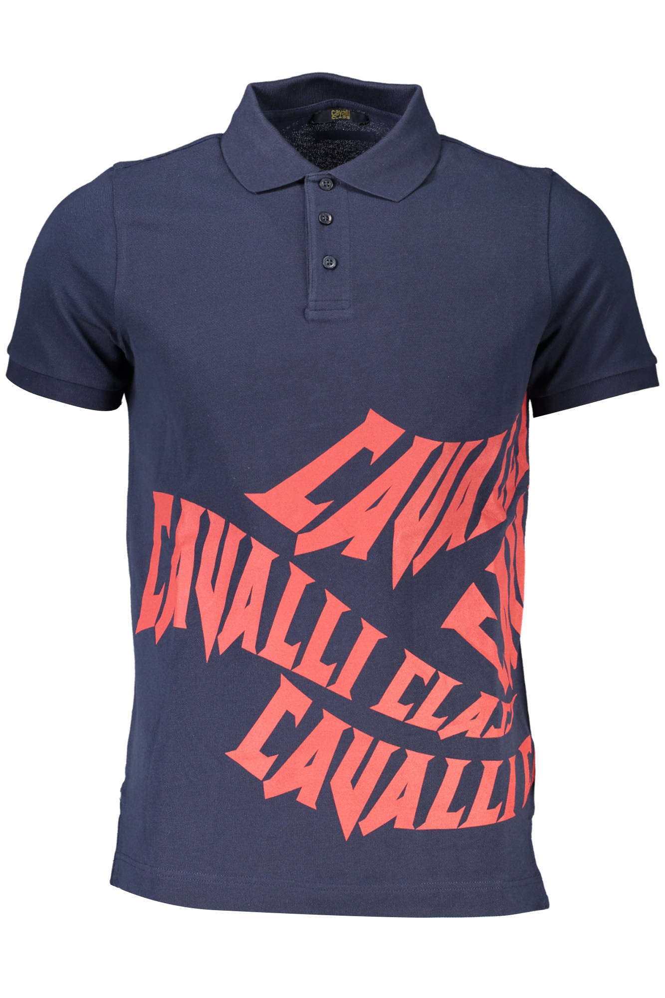 CAVALLI CLASS POLO SHORT SLEEVE MAN BLUE