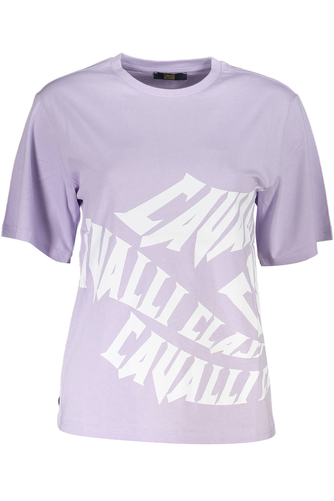CAVALLI CLASS PURPLE WOMAN SHORT SLEEVE T-SHIRT
