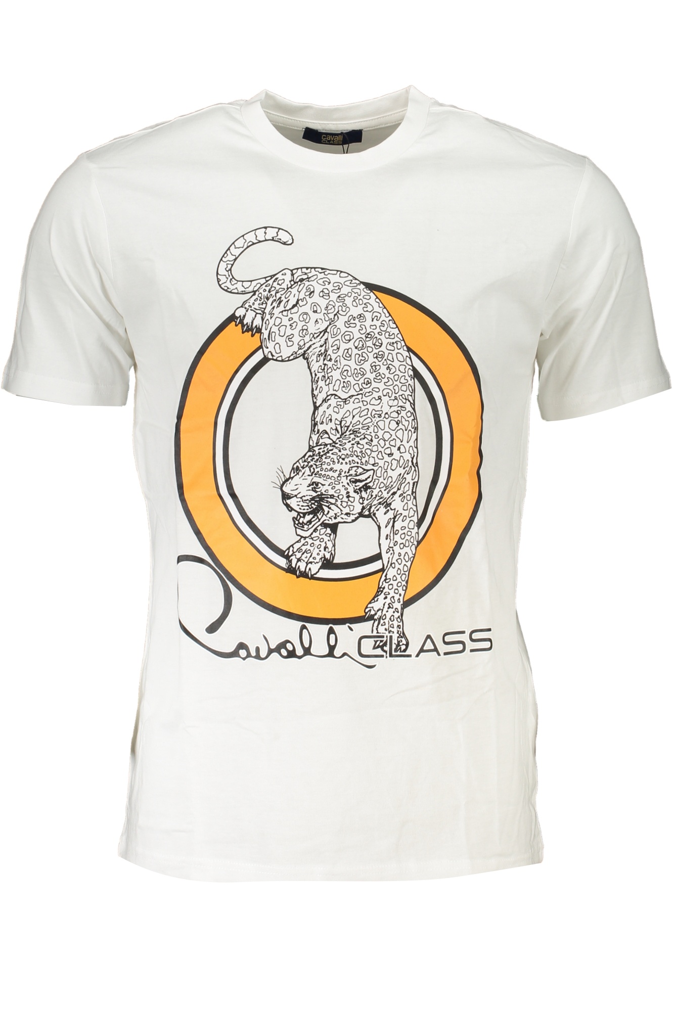 CAVALLI CLASS MEN'S SHORT SLEEVED T-SHIRT WHITE