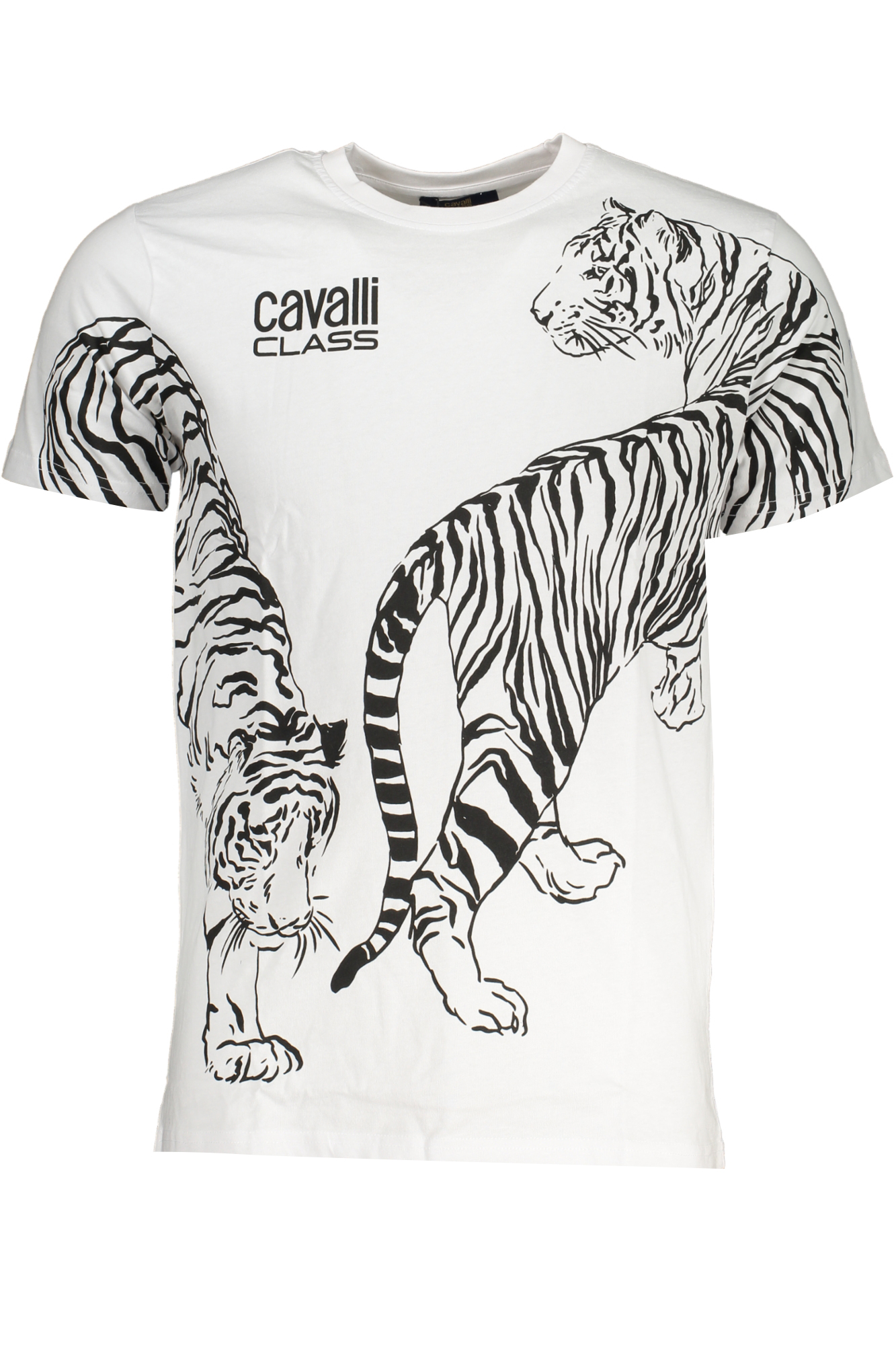 CAVALLI CLASS MEN'S SHORT SLEEVED T-SHIRT WHITE