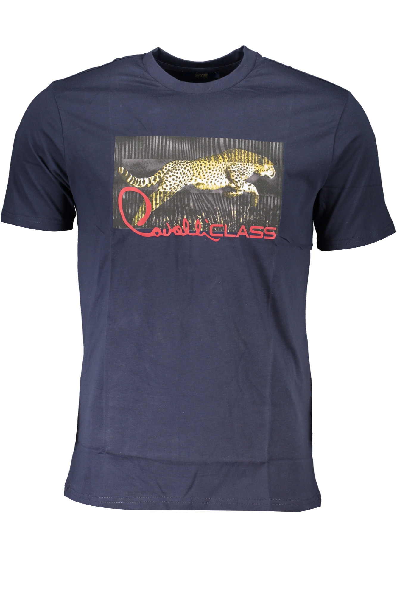 CAVALLI CLASS MEN'S SHORT SLEEVED T-SHIRT BLUE