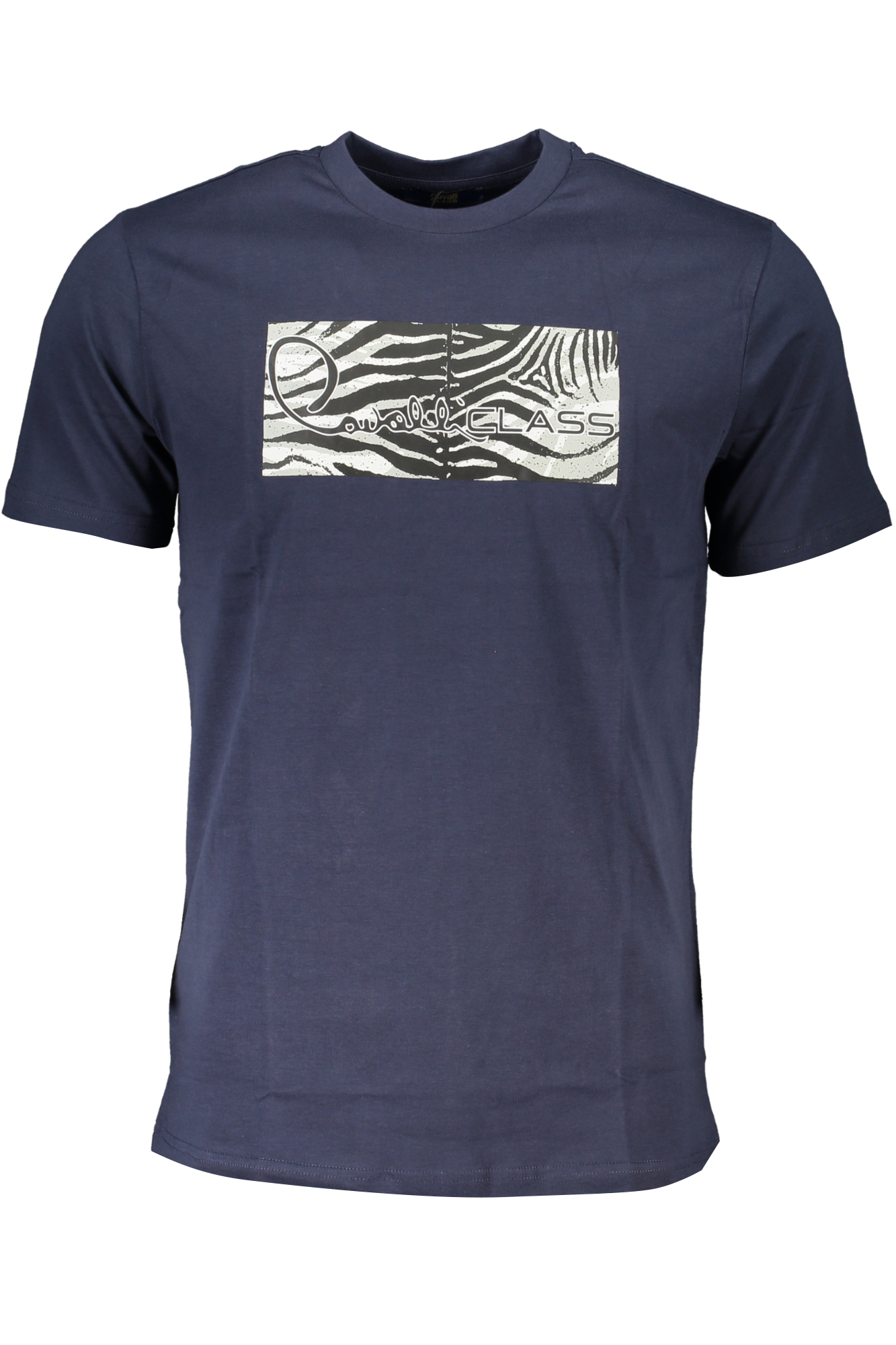CAVALLI CLASS MEN'S SHORT SLEEVED T-SHIRT BLUE
