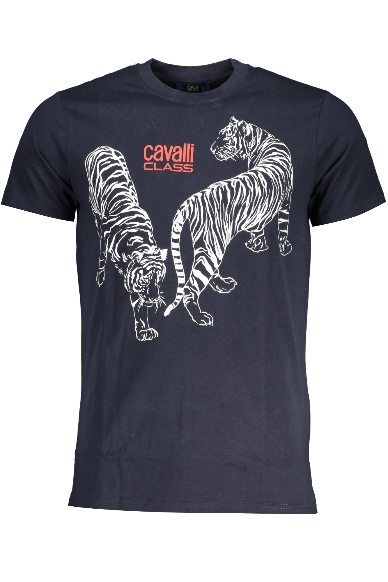CAVALLI CLASS MEN'S SHORT SLEEVED T-SHIRT BLUE