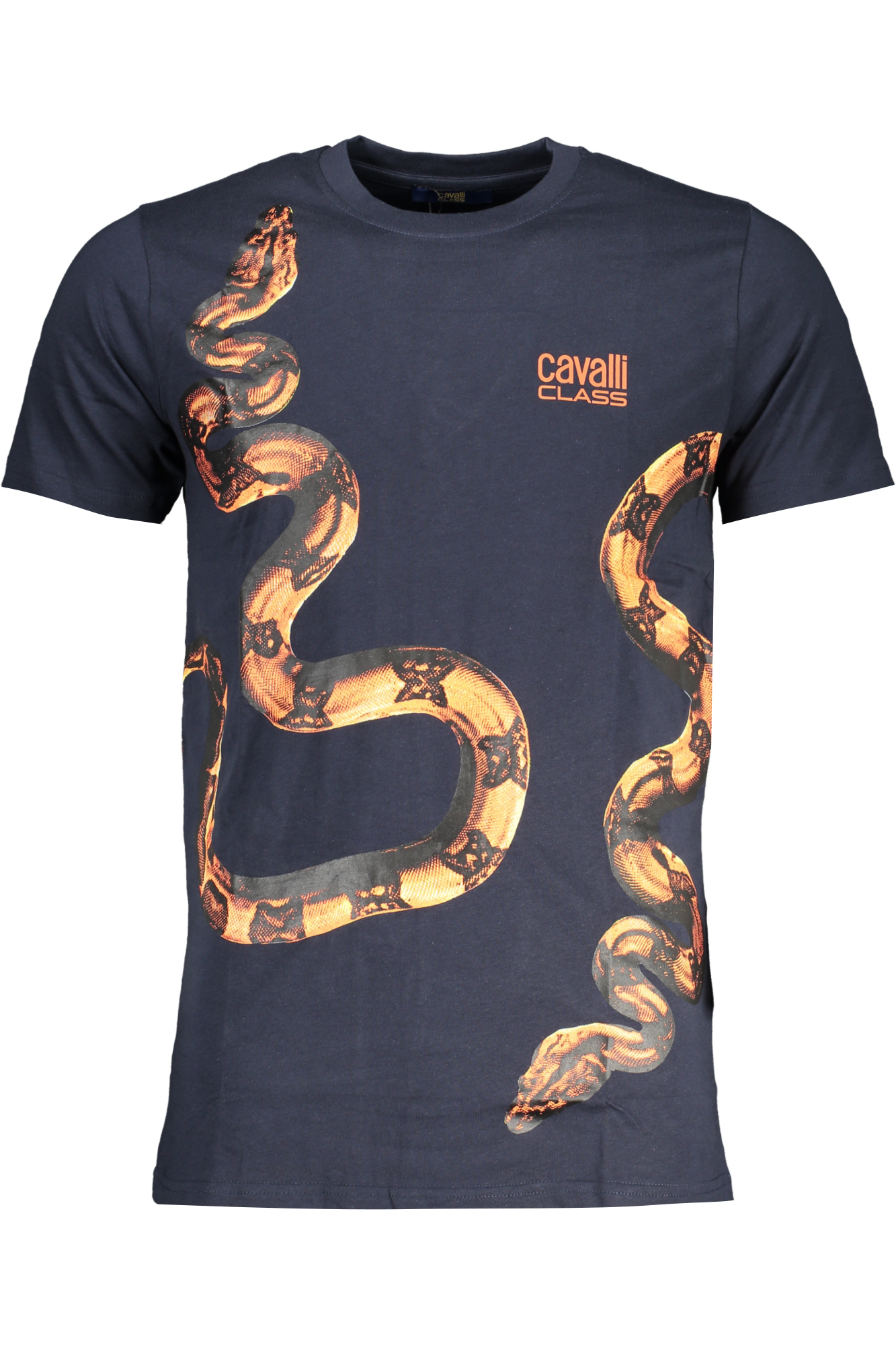 CAVALLI CLASS MEN'S SHORT SLEEVED T-SHIRT BLUE