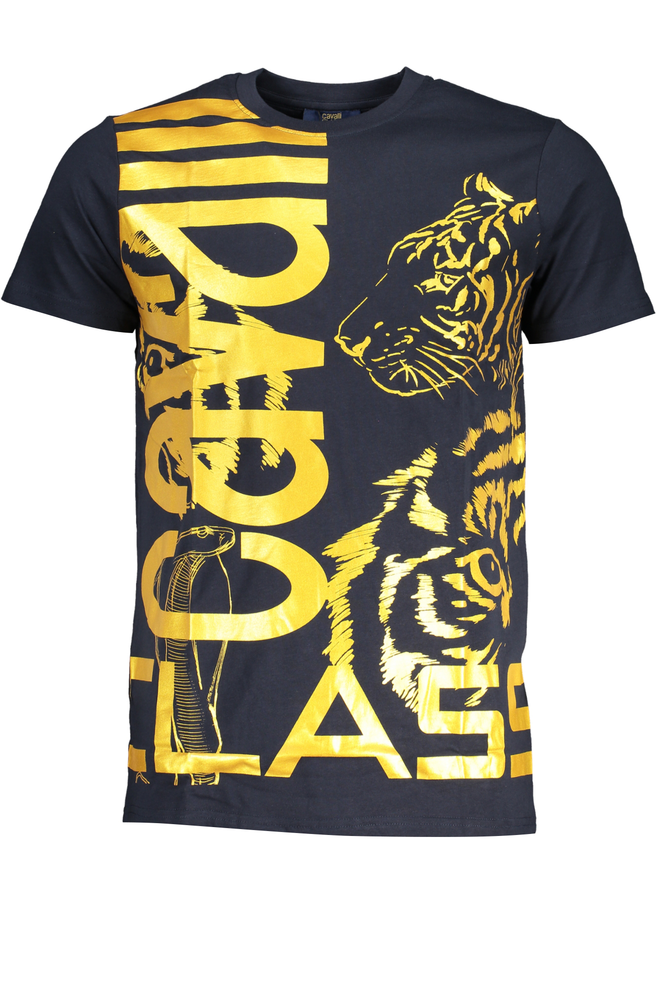 CAVALLI CLASS MEN'S SHORT SLEEVED T-SHIRT BLUE