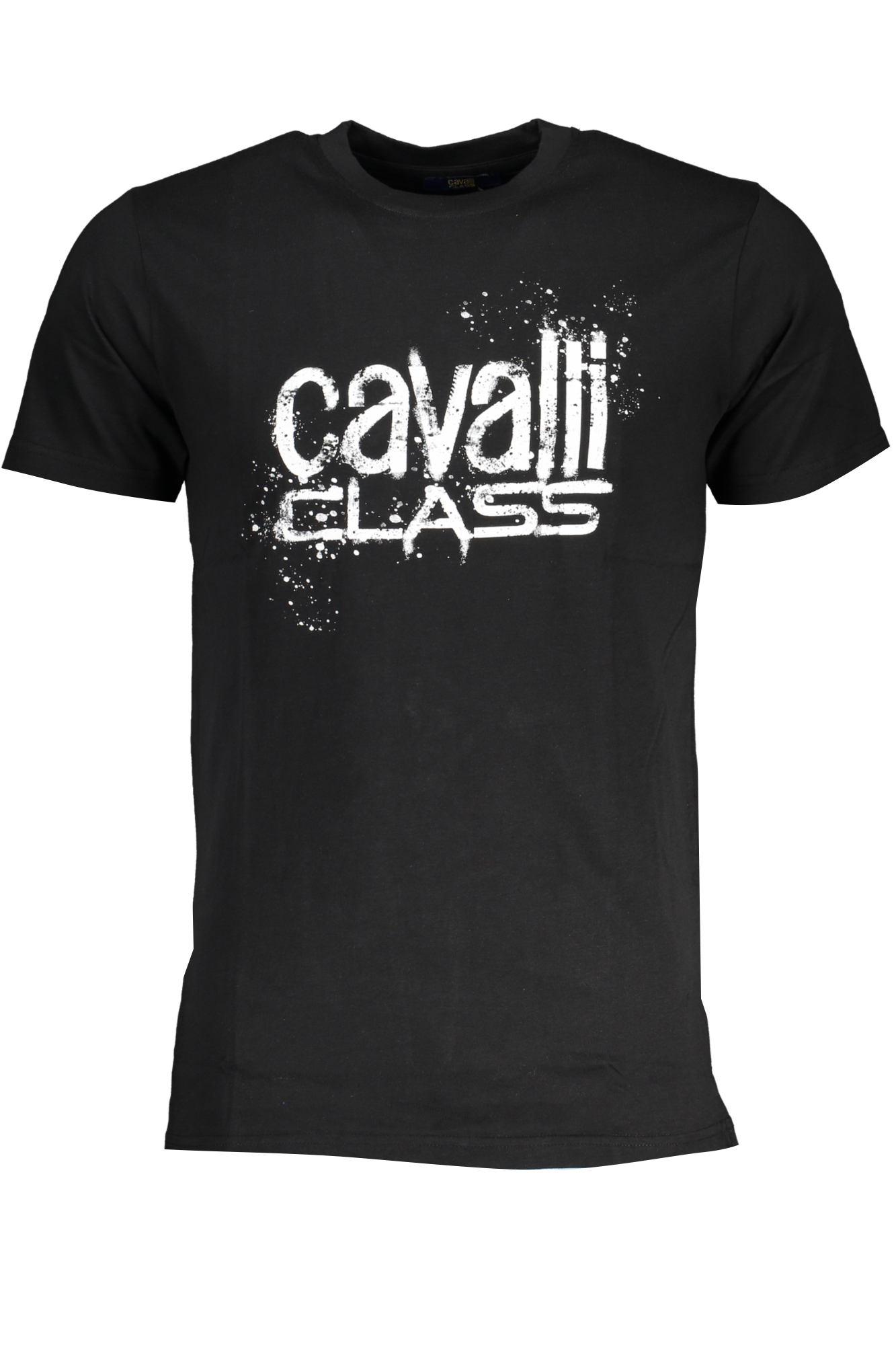 CAVALLI CLASS MEN'S SHORT SLEEVE T-SHIRT BLACK