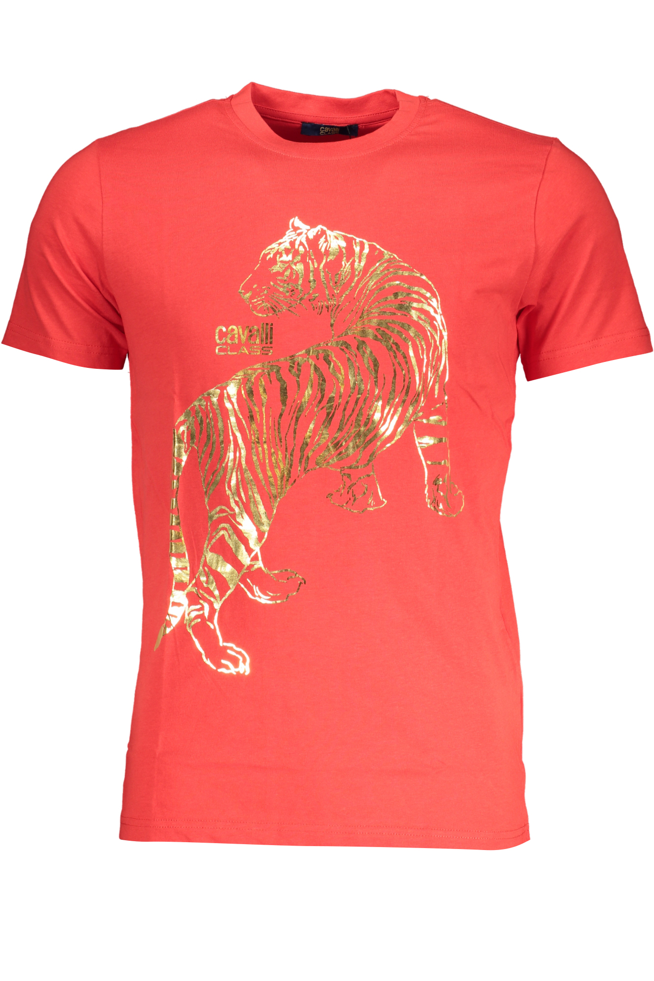 CAVALLI CLASS MEN'S SHORT SLEEVE T-SHIRT RED