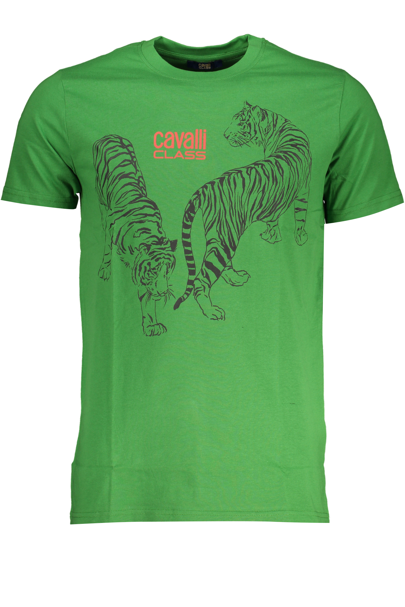 CAVALLI CLASS GREEN MEN'S SHORT SLEEVED T-SHIRT