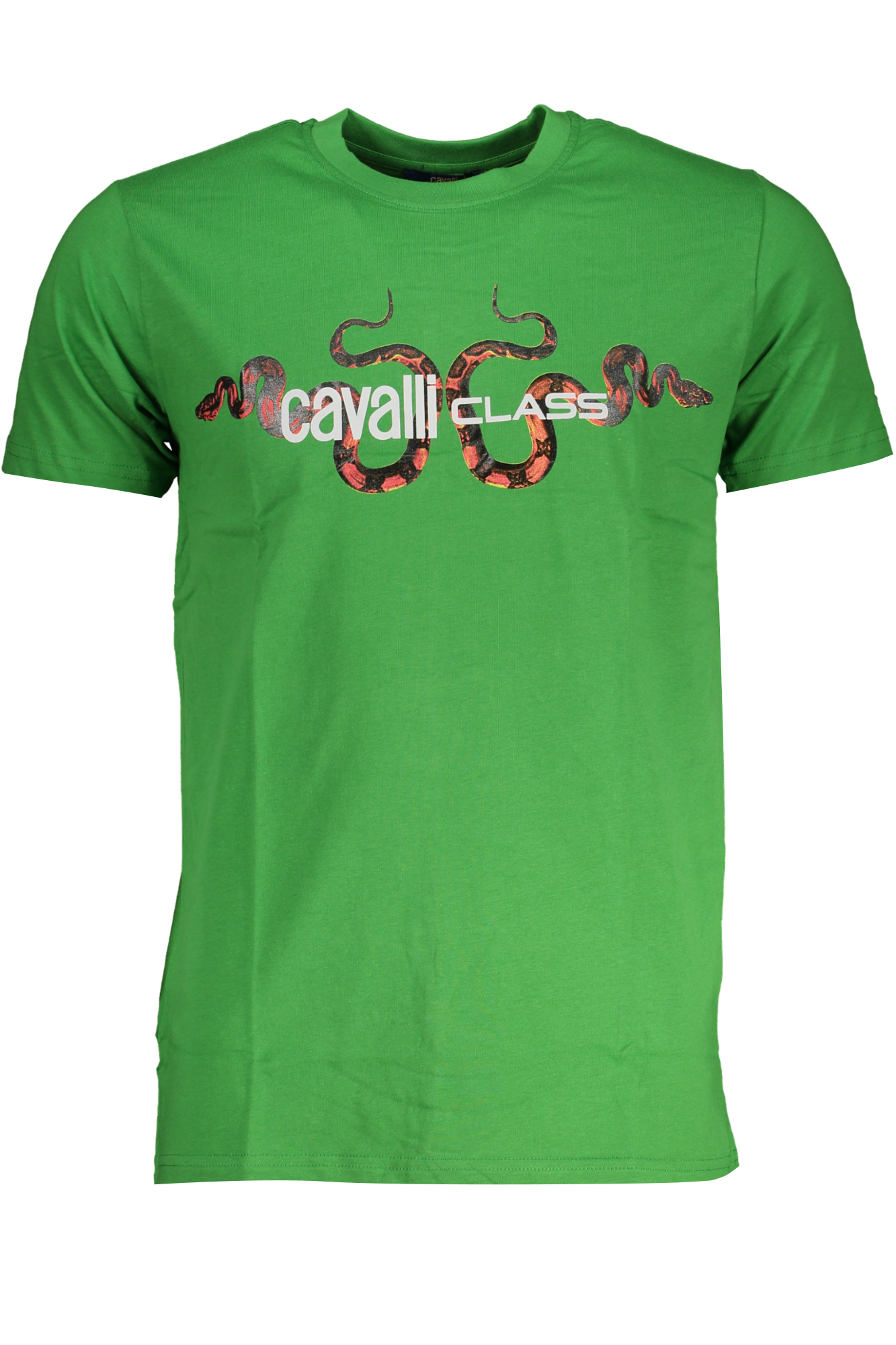 CAVALLI CLASS GREEN MEN'S SHORT SLEEVED T-SHIRT