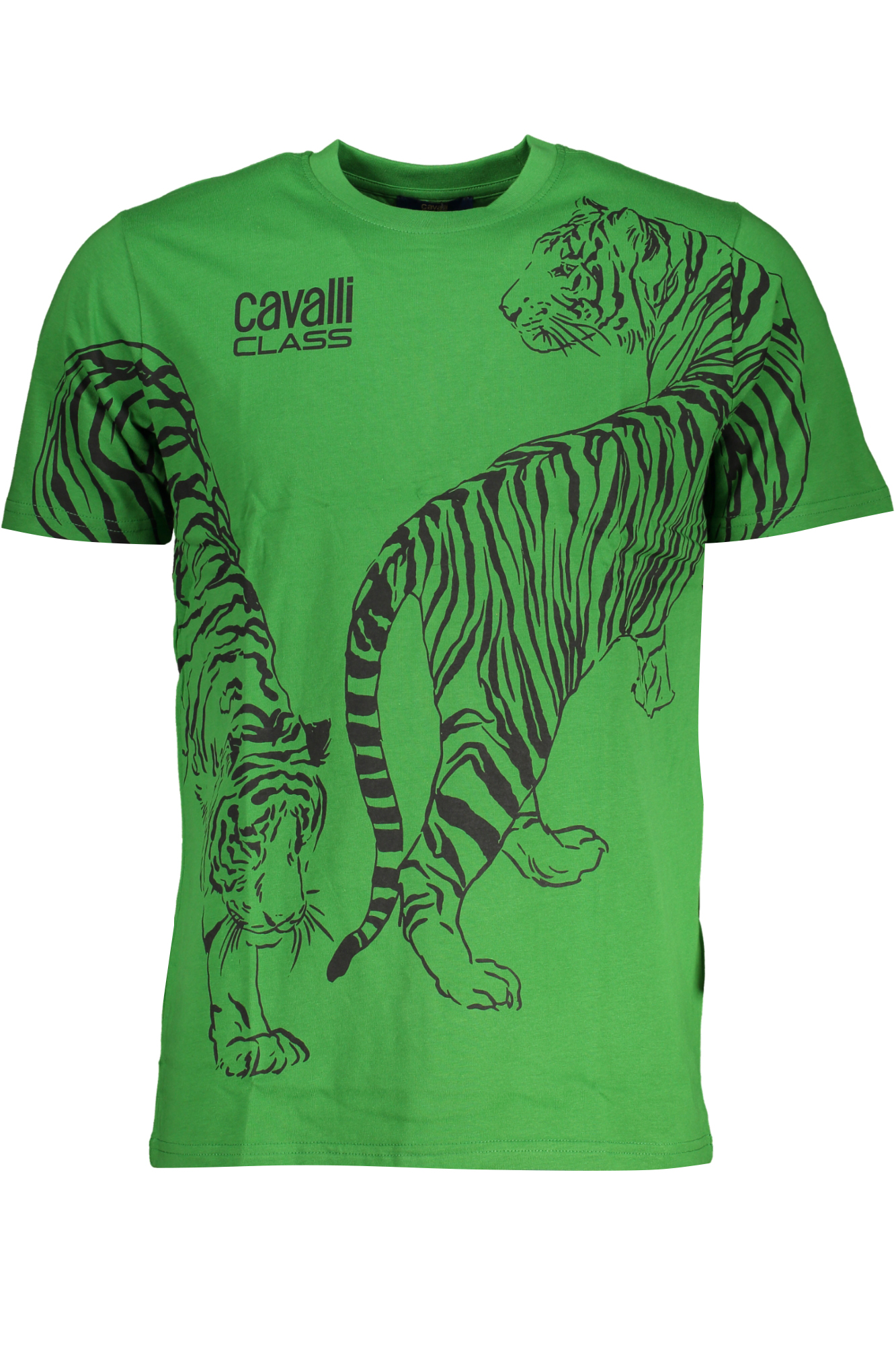 CAVALLI CLASS GREEN MEN'S SHORT SLEEVED T-SHIRT