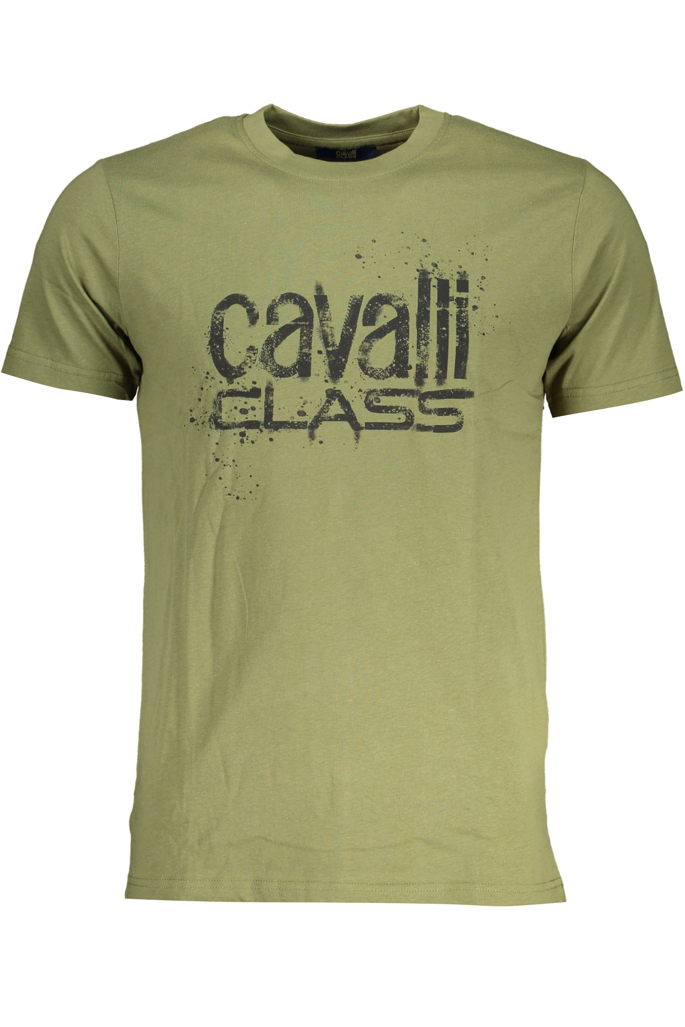 CAVALLI CLASS GREEN MEN'S SHORT SLEEVED T-SHIRT