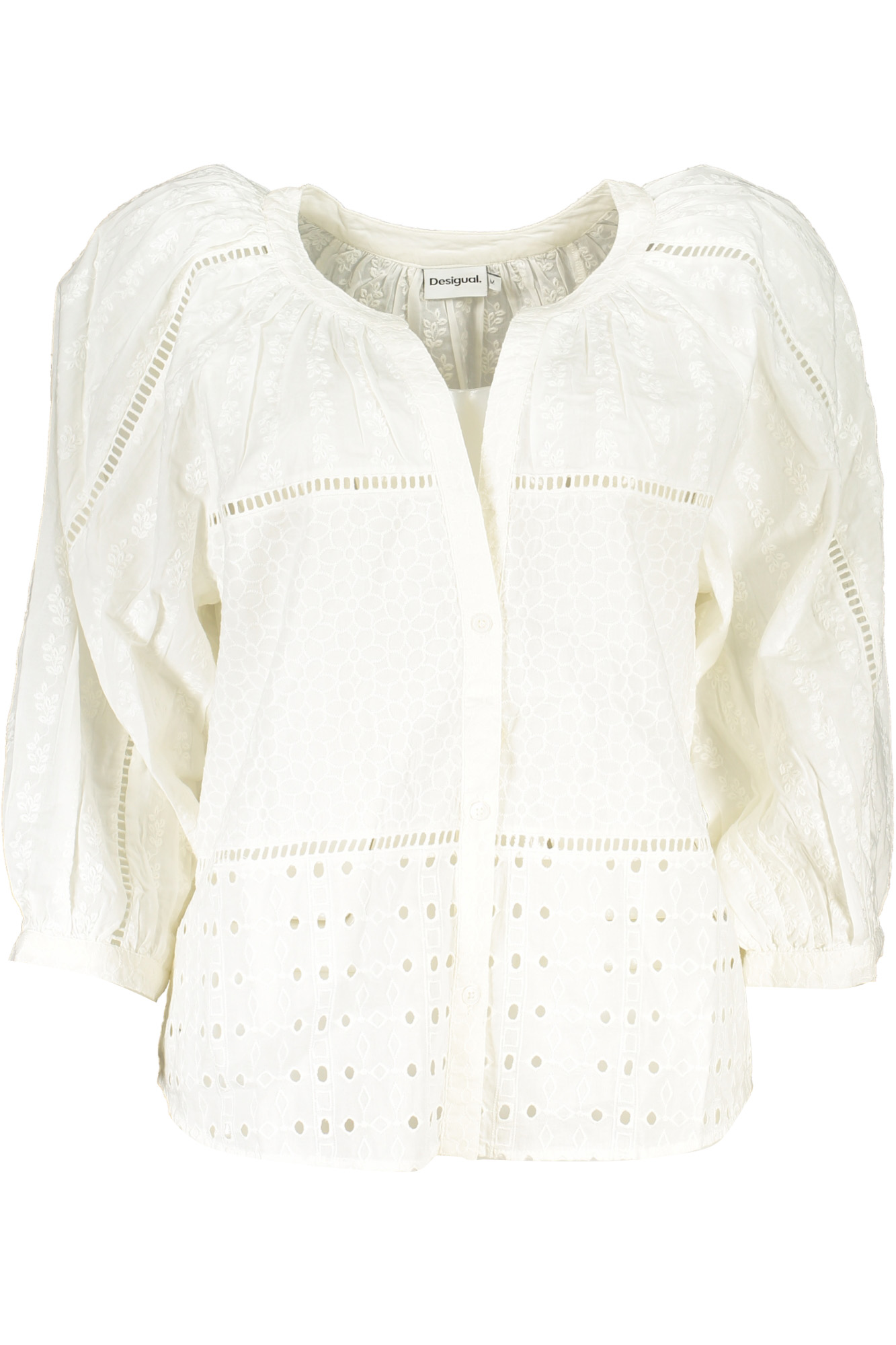 DESIGUAL WOMEN'S LONG SLEEVE SHIRT WHITE
