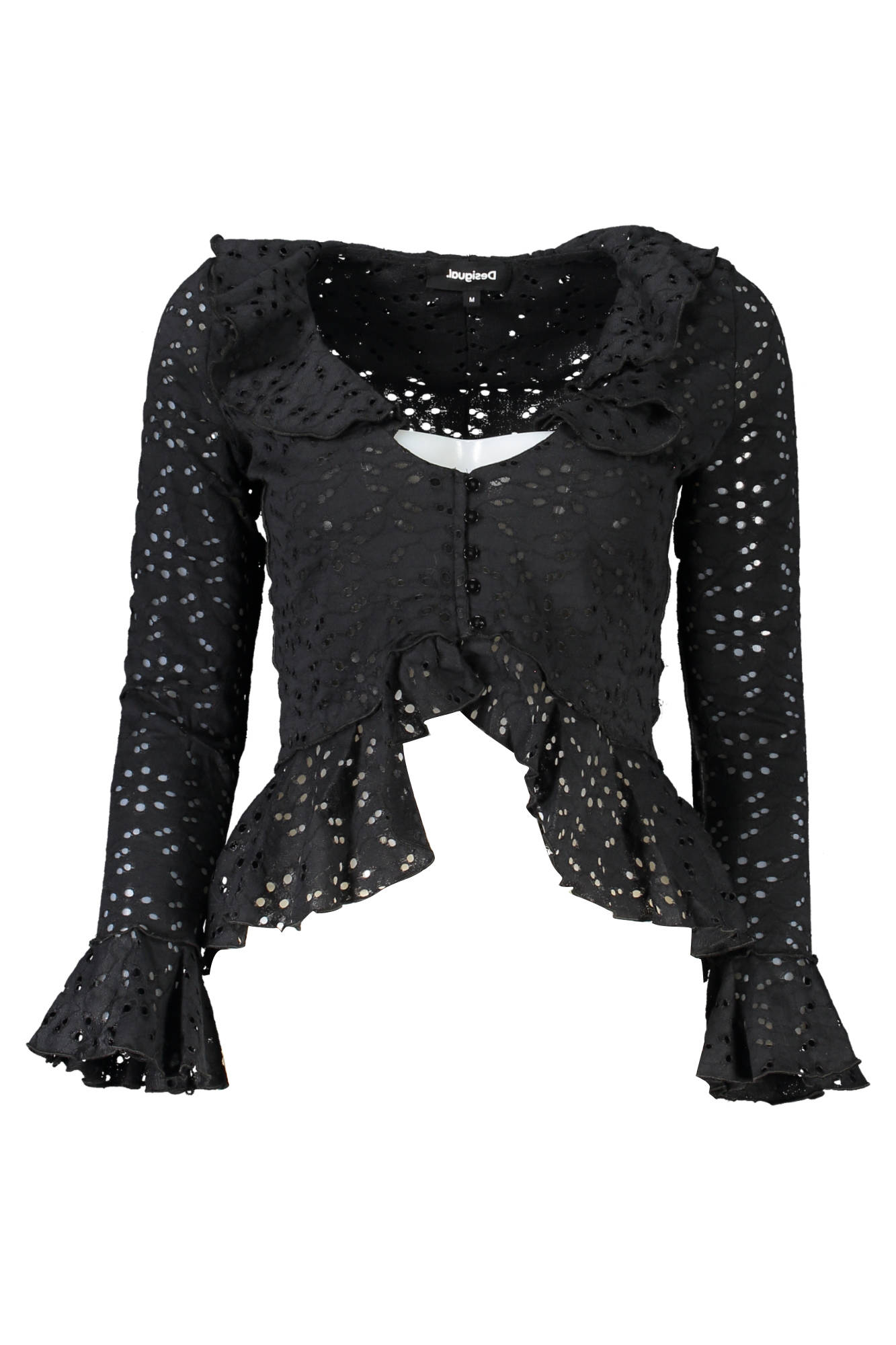 DESIGUAL BLACK WOMEN'S LONG SLEEVED SHIRT