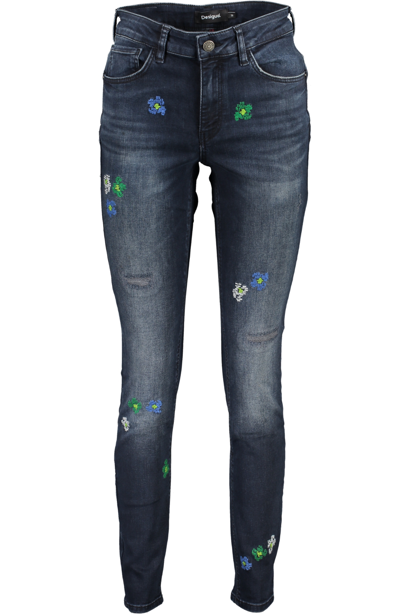 DESIGUAL WOMEN'S DENIM JEANS BLUE