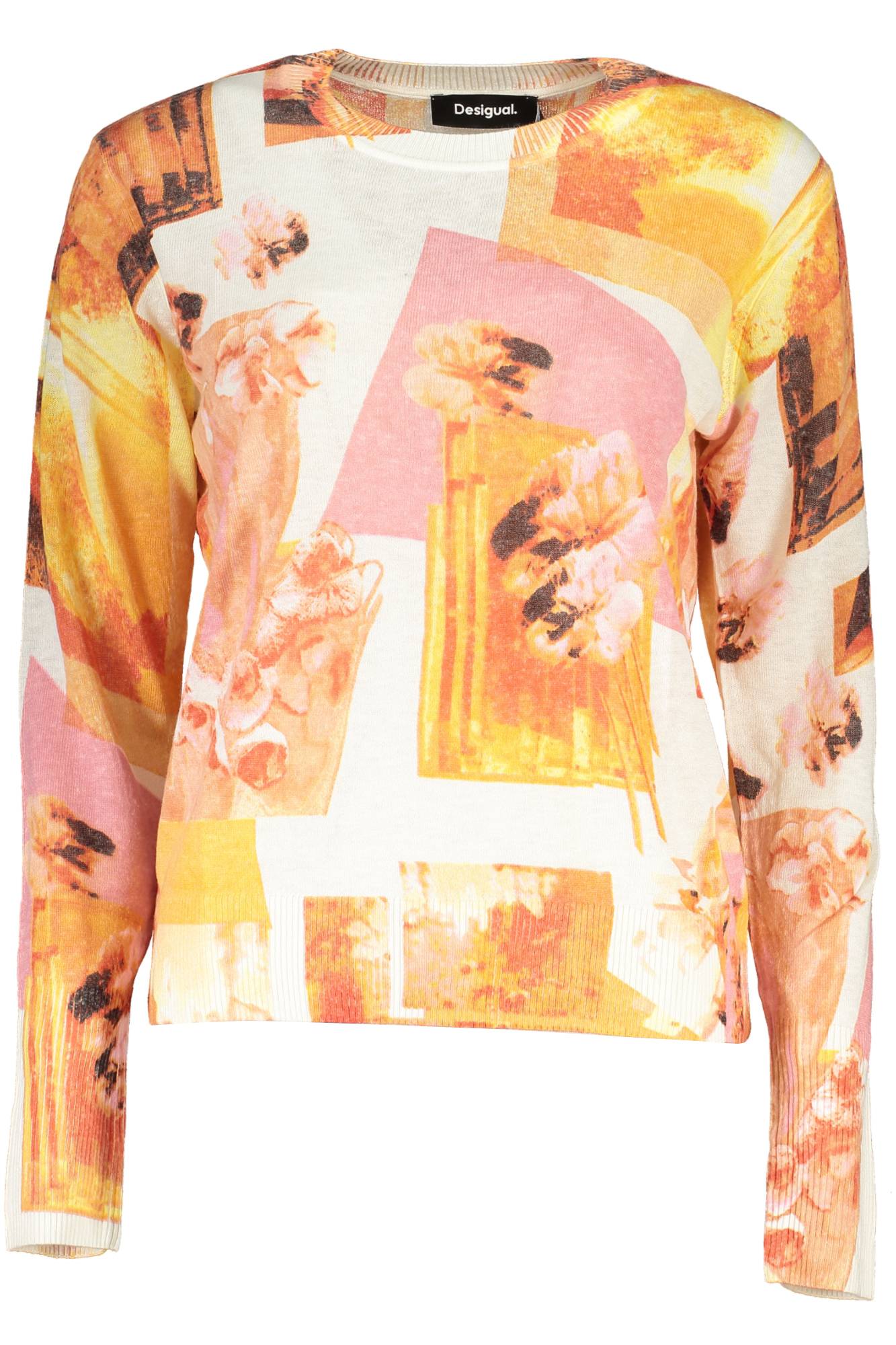 DESIGUAL WHITE WOMEN'S SWEATER