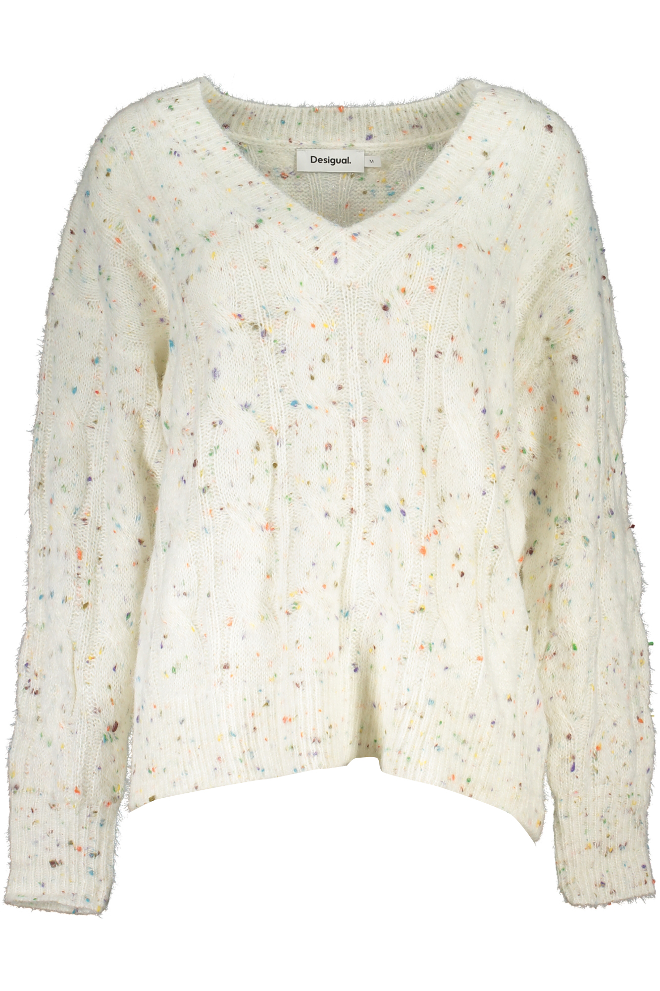 DESIGUAL WHITE WOMEN'S SWEATER