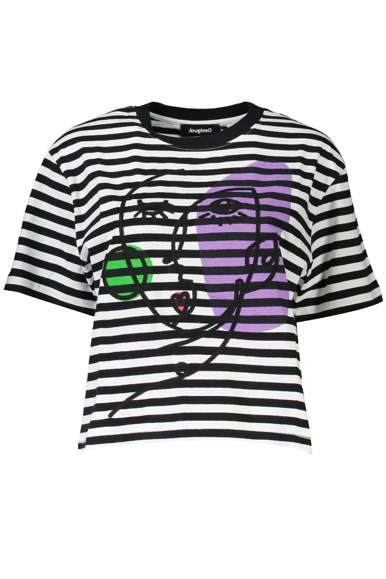 DESIGUAL BLACK WOMAN SHORT SLEEVE T-SHIRT