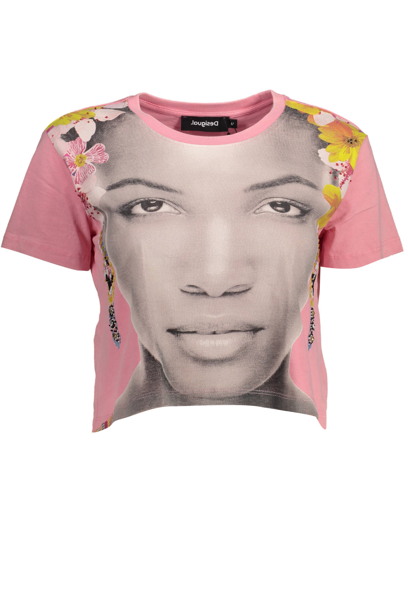 DESIGUAL WOMEN'S SHORT SLEEVE T-SHIRT PINK