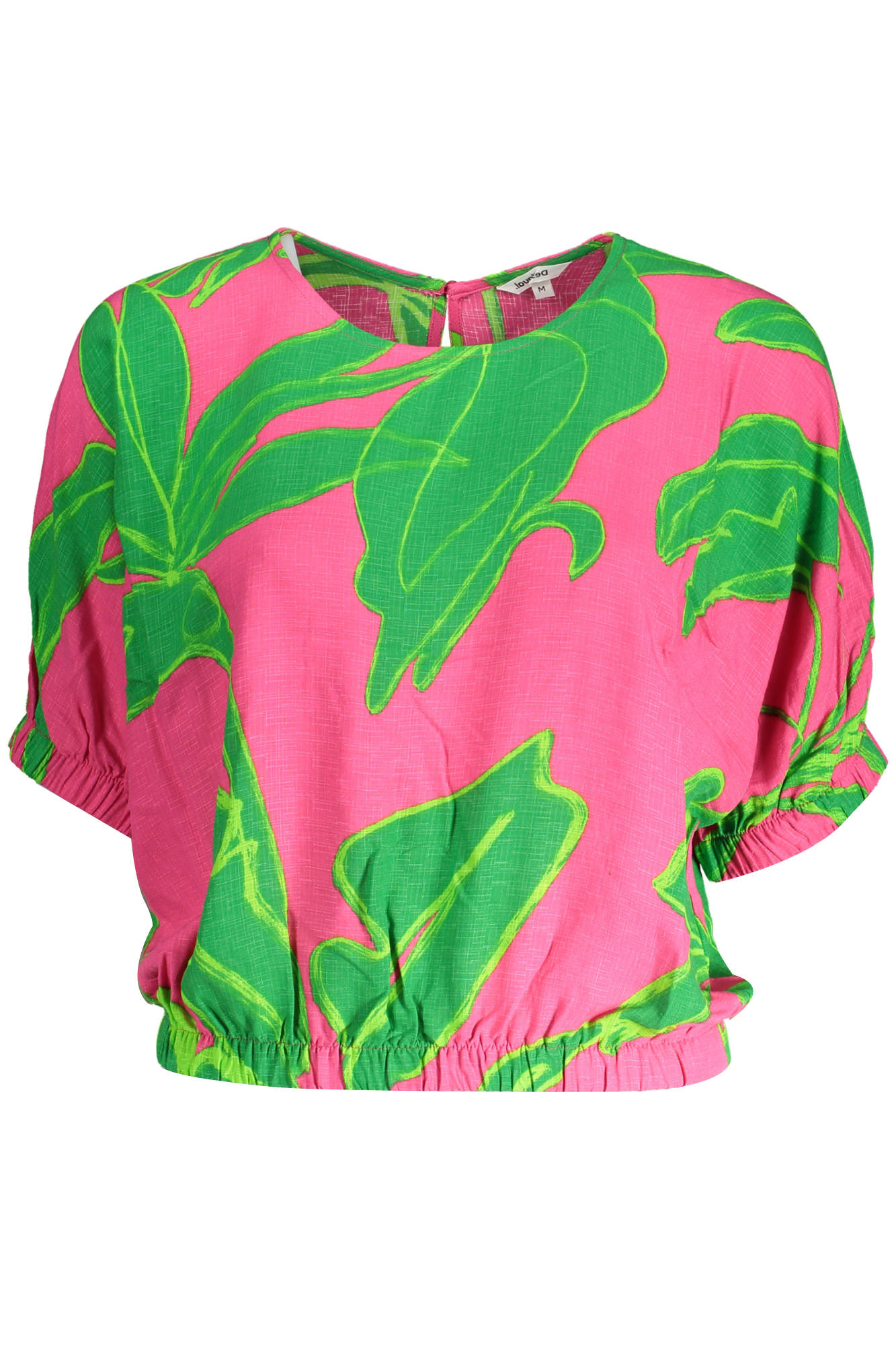 DESIGUAL PINK WOMEN'S SHORT SLEEVE T-SHIRT