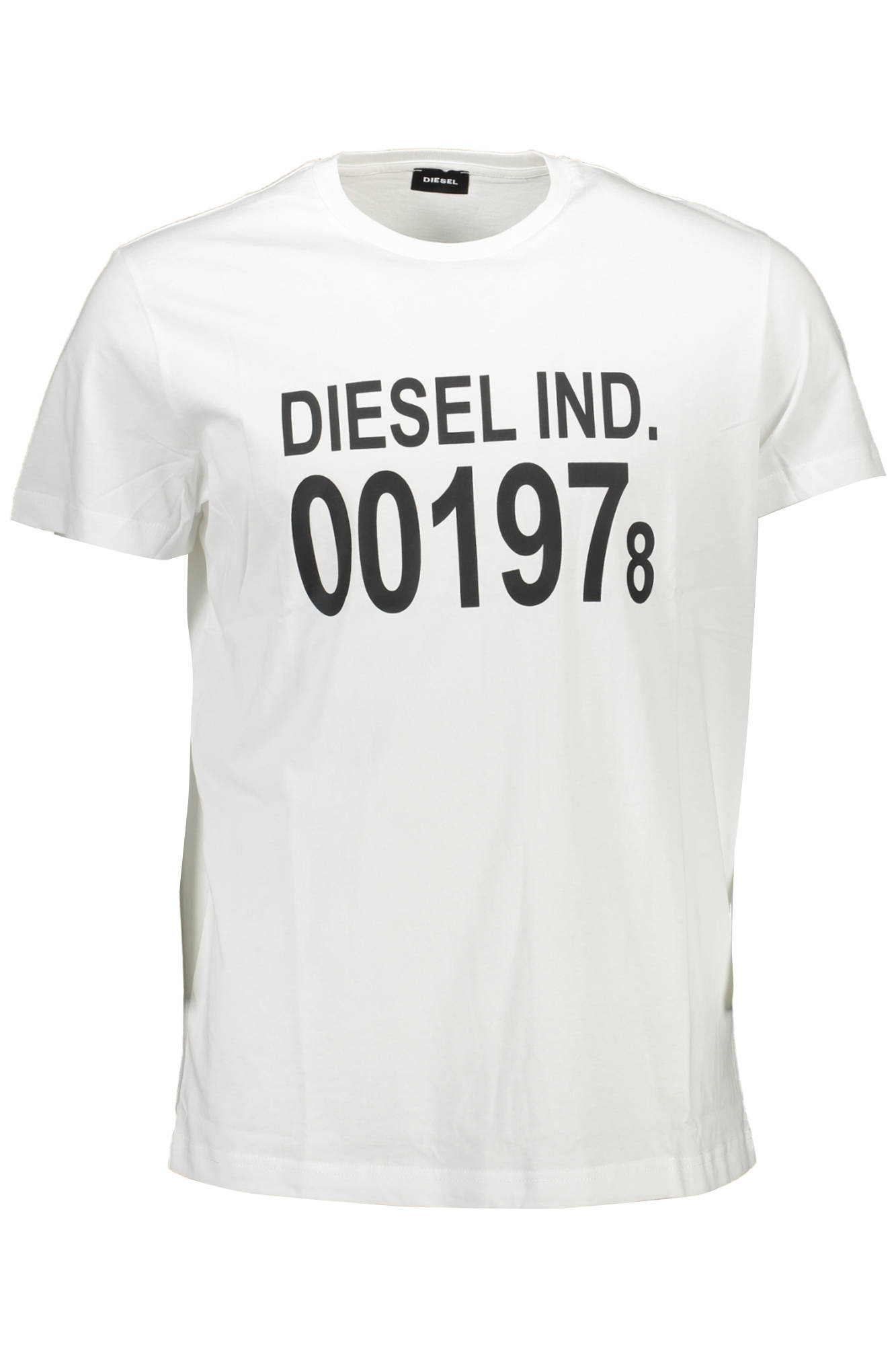 DIESEL WHITE MEN'S SHORT SLEEVE T-SHIRT