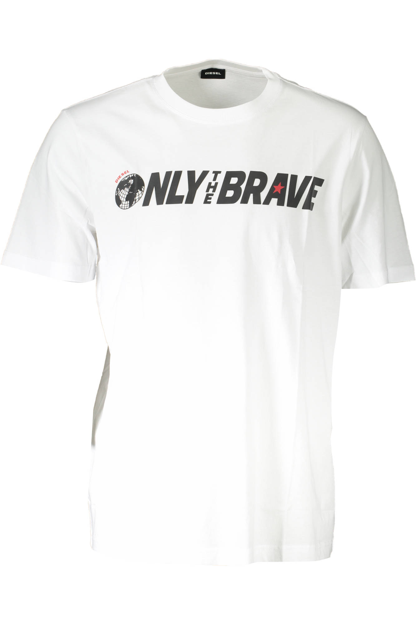 DIESEL WHITE MEN'S SHORT SLEEVE T-SHIRT