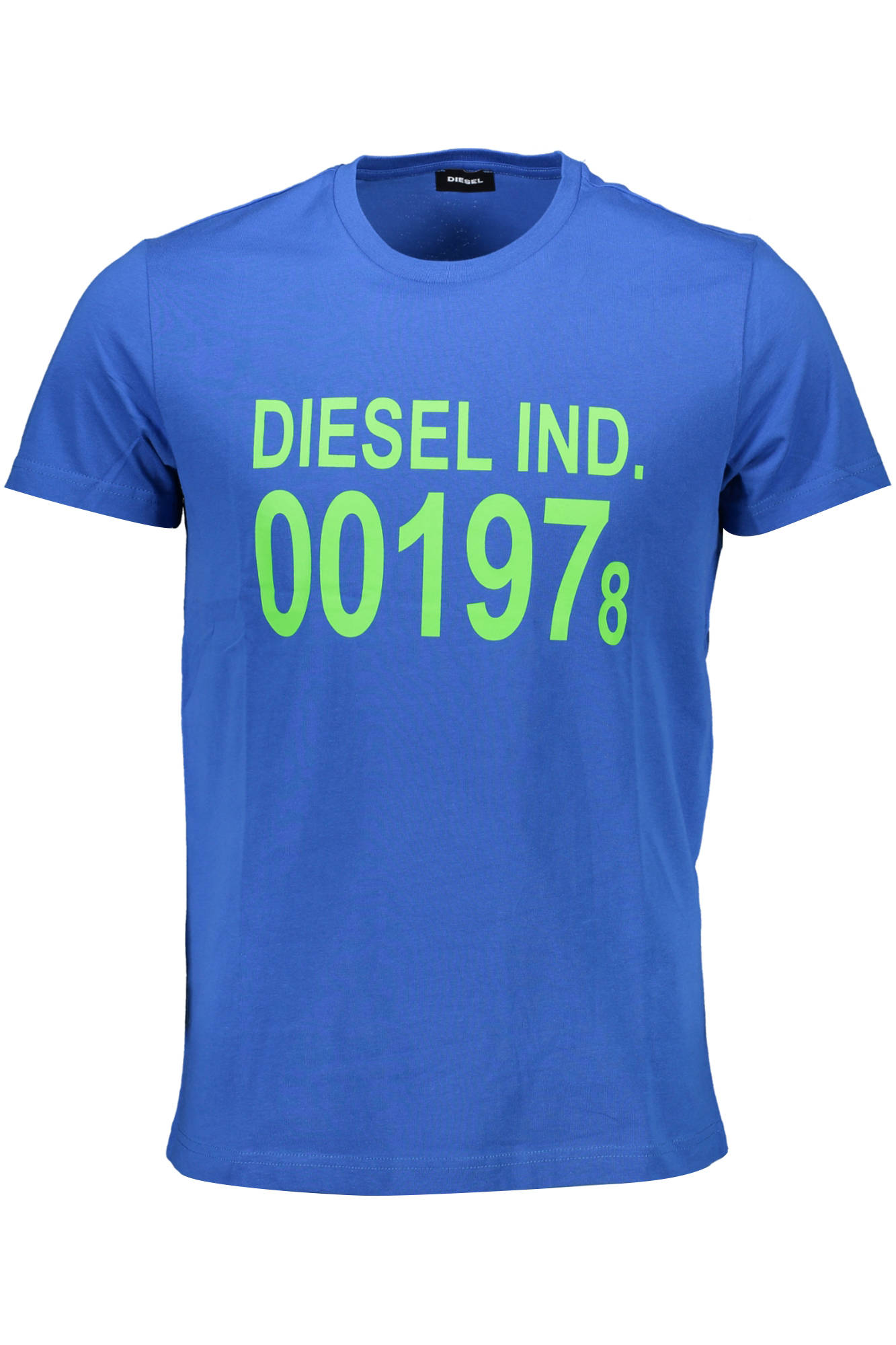 DIESEL MEN'S SHORT SLEEVE T-SHIRT BLUE