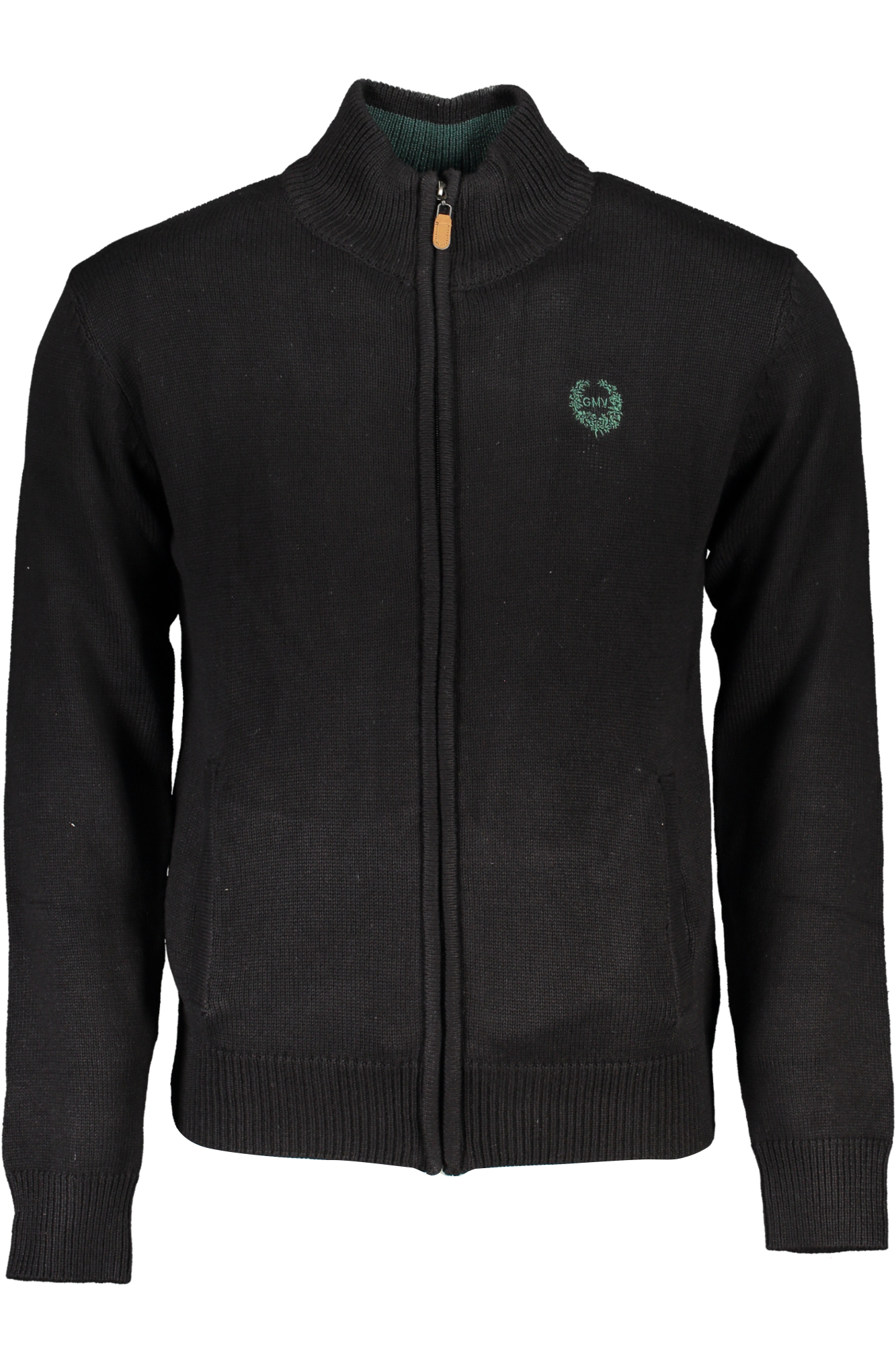 GIAN MARCO VENTURI MEN'S BLACK CARDIGAN