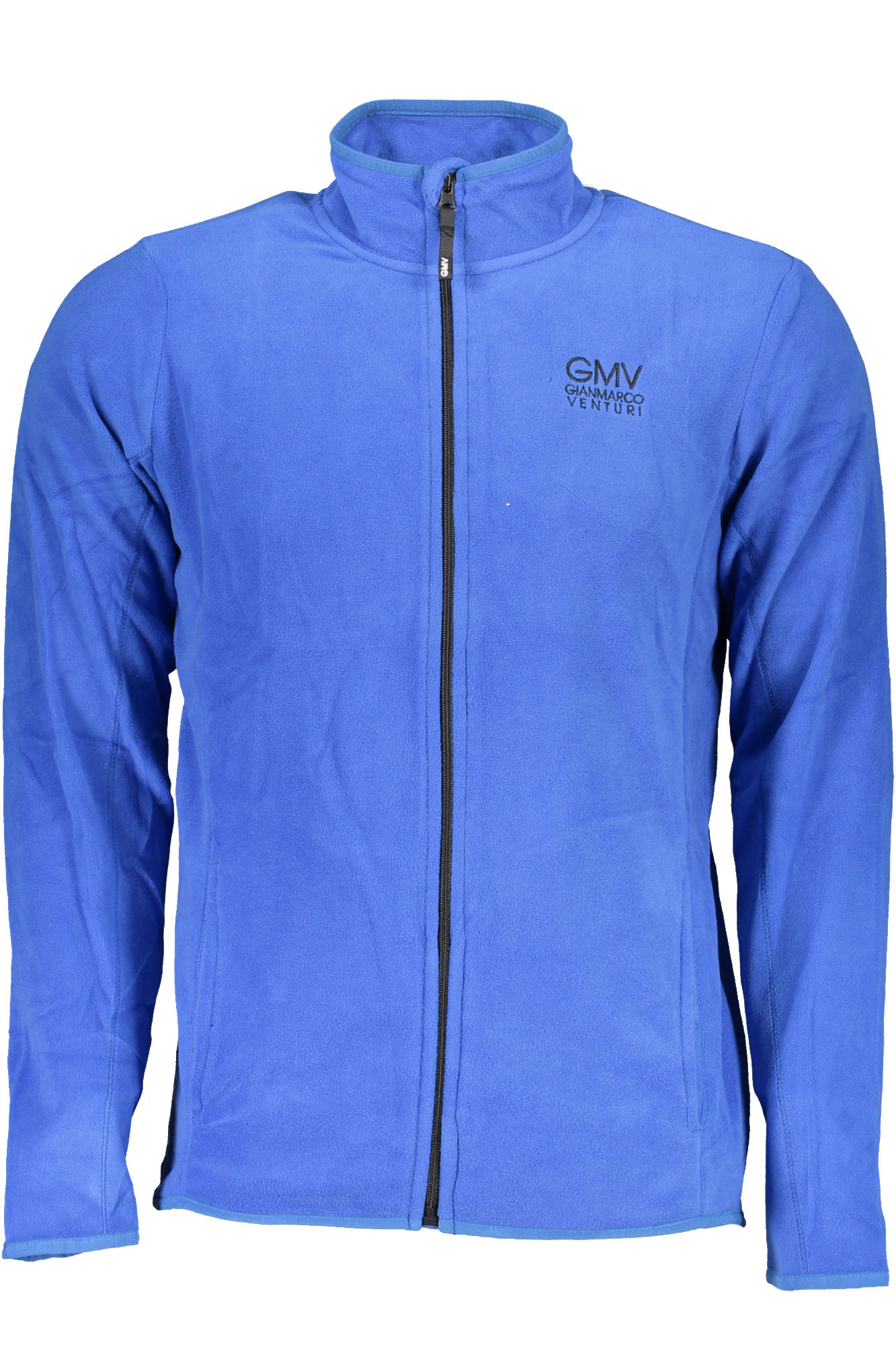 GIAN MARCO VENTURI MEN'S BLUE SWEATSHIRT WITH ZIP