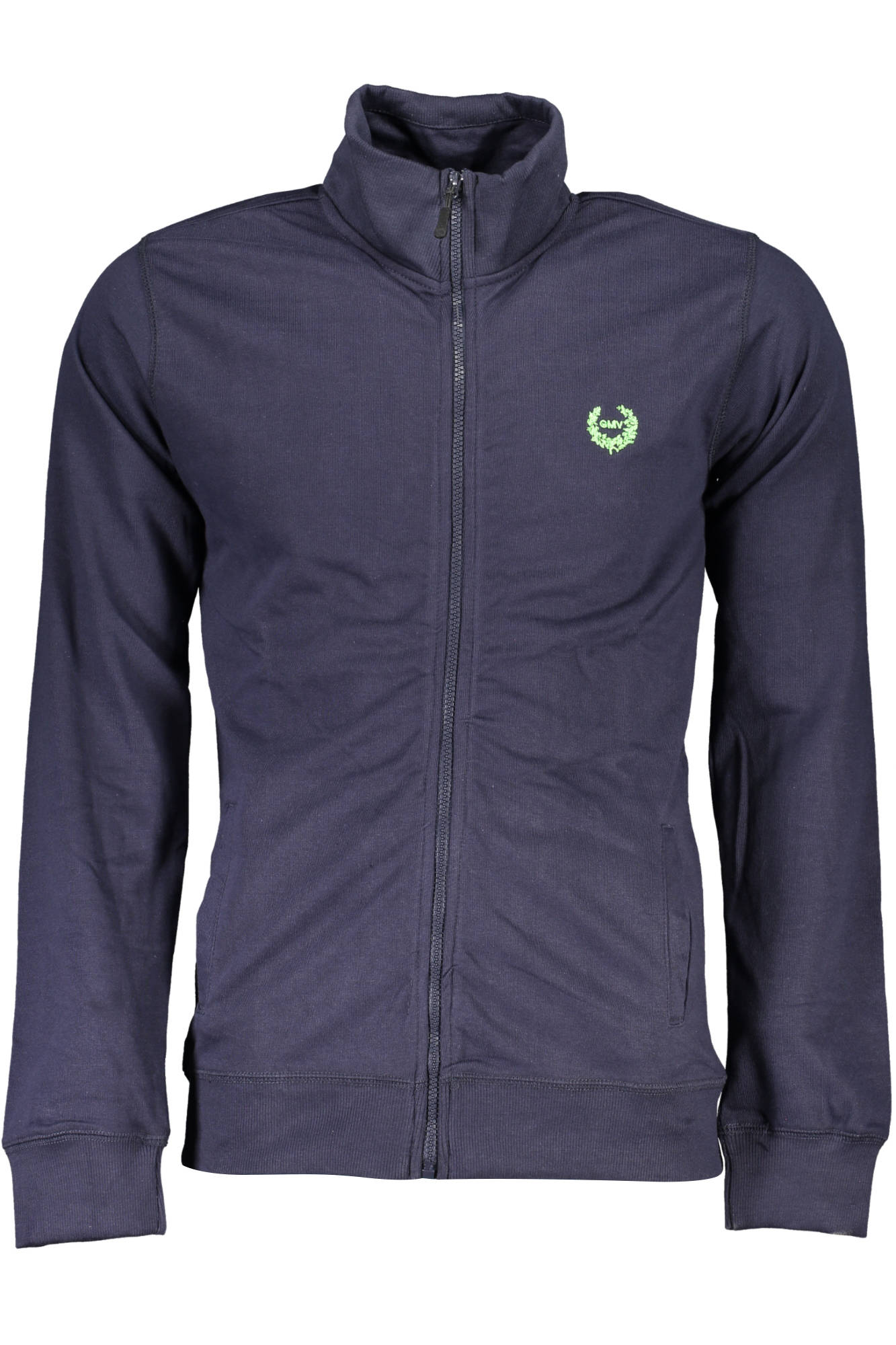 GIAN MARCO VENTURI MEN'S BLUE ZIPPED SWEATSHIRT