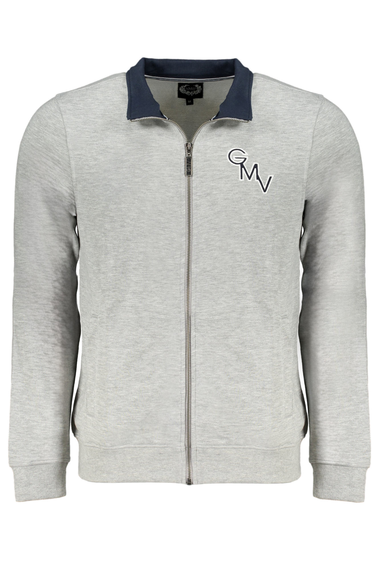 GIAN MARCO VENTURI MEN'S GRAY ZIP SWEATSHIRT