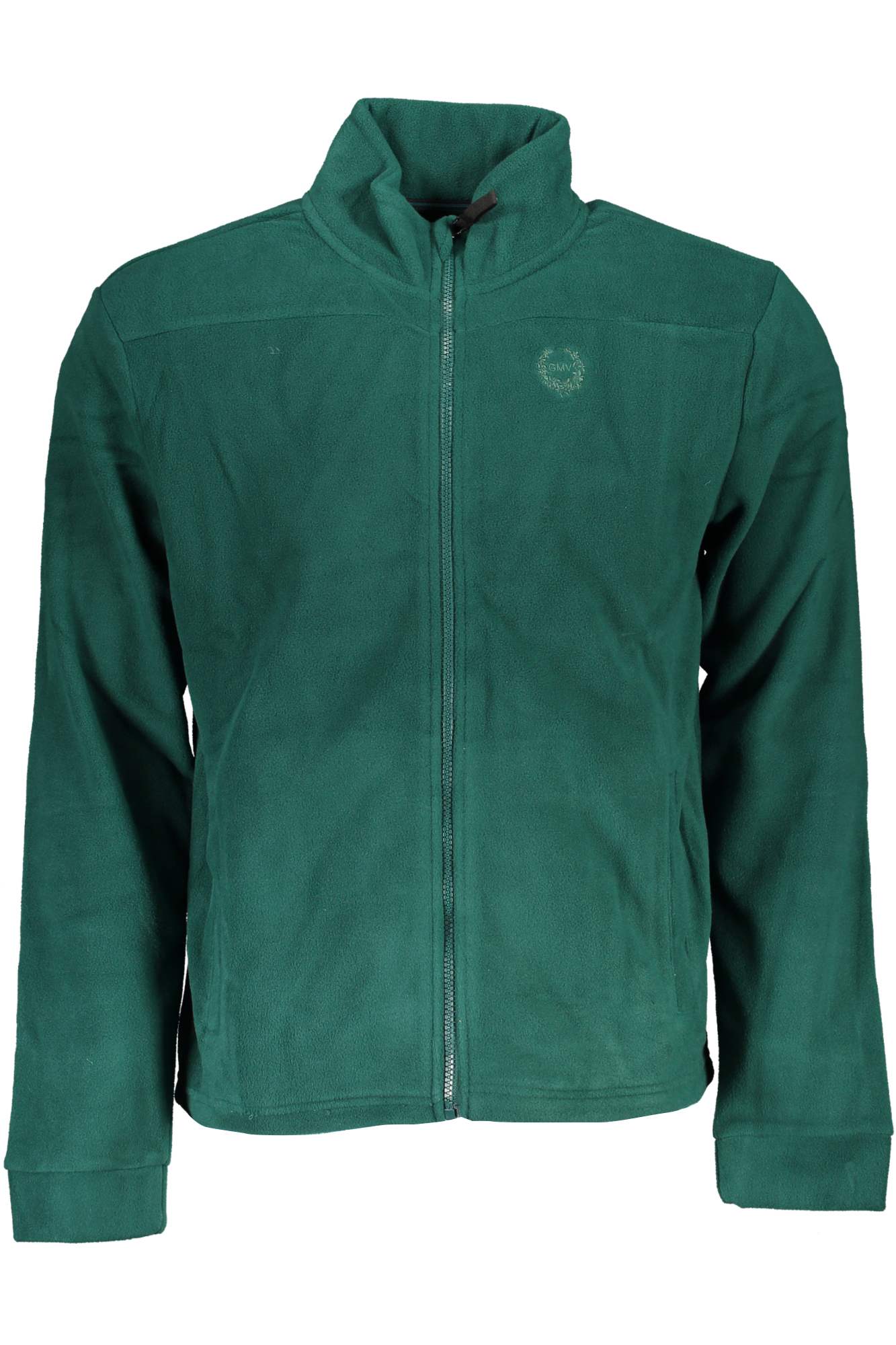 GIAN MARCO VENTURI MEN'S GREEN ZIP SWEATSHIRT