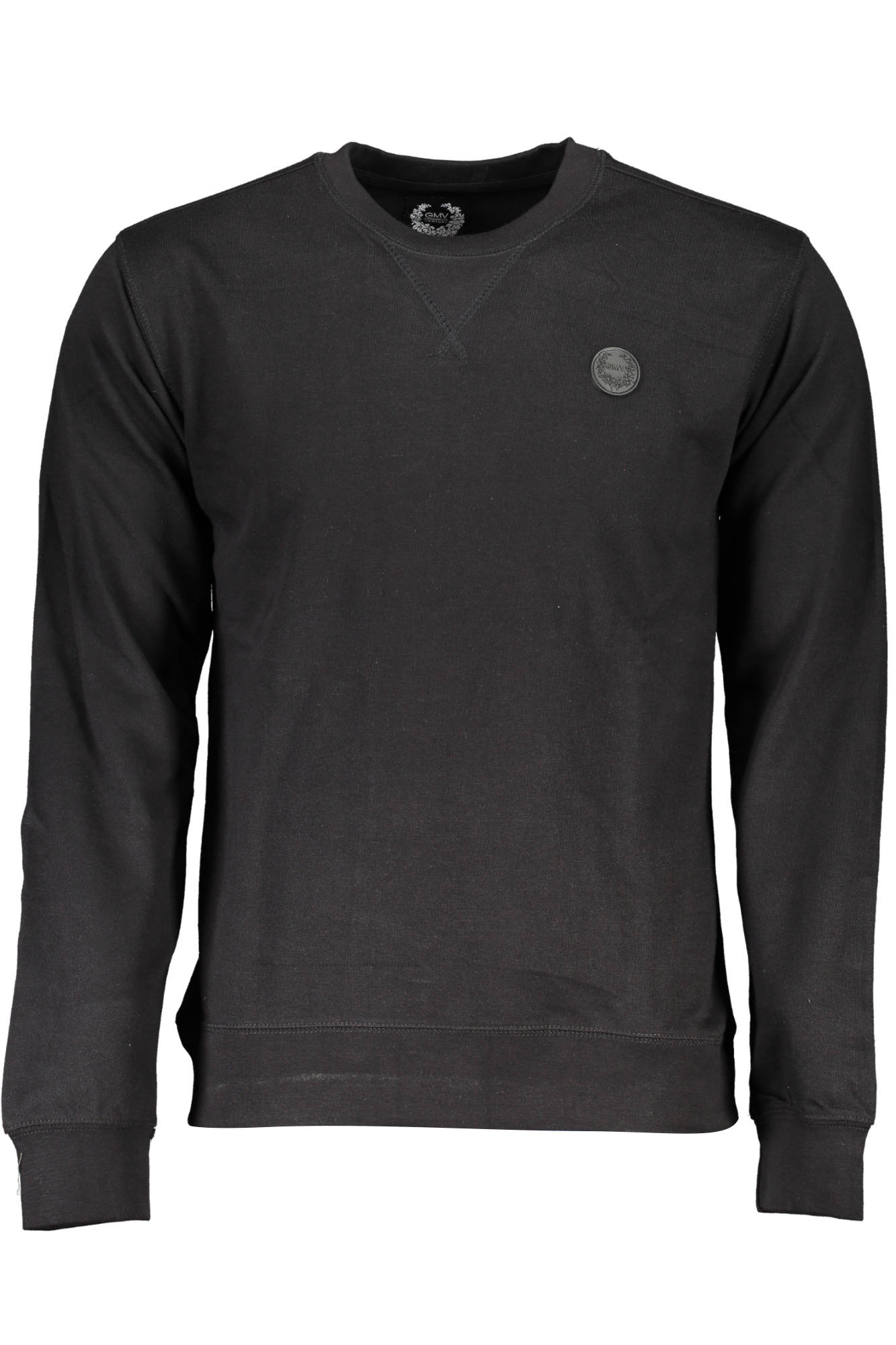 GIAN MARCO VENTURI BLACK MAN SWEATSHIRT WITHOUT ZIP